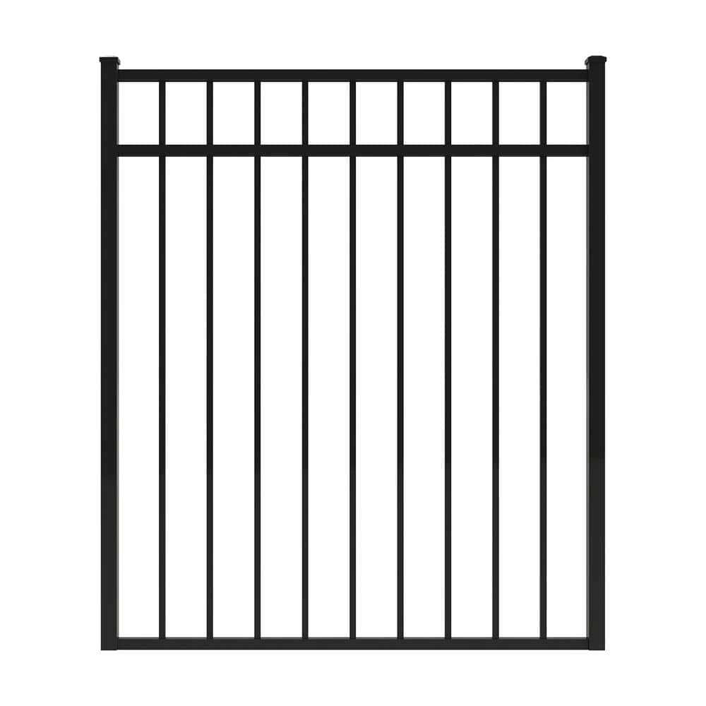 FORGERIGHT Vinings 4 ft. W x H Black Aluminum Pre-Assembled Fence Gate - Inhomebuy