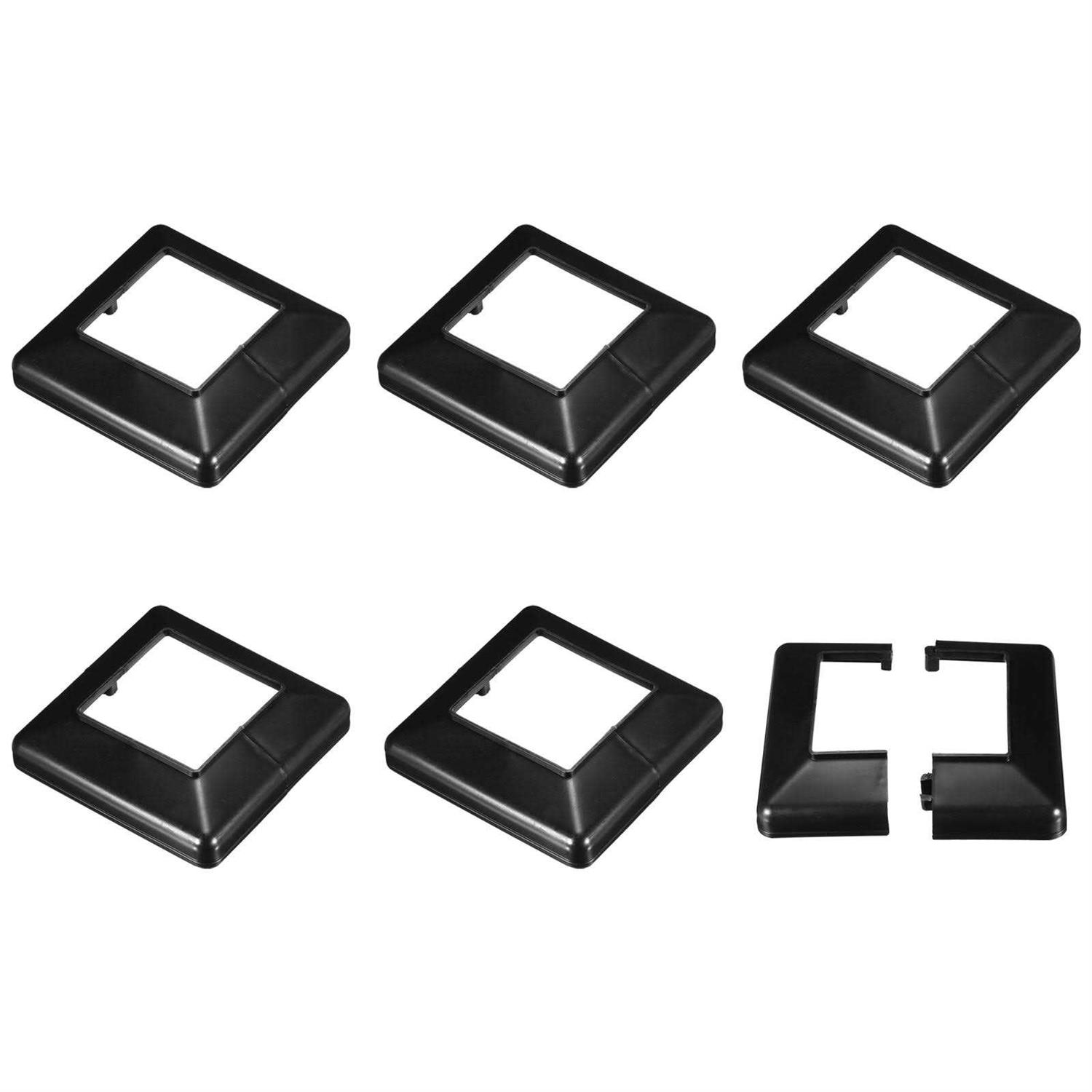 Unique Bargains Deck Post Base Cover 6Pcs Split Style Post Bracket Post Base - Inhomebuy
