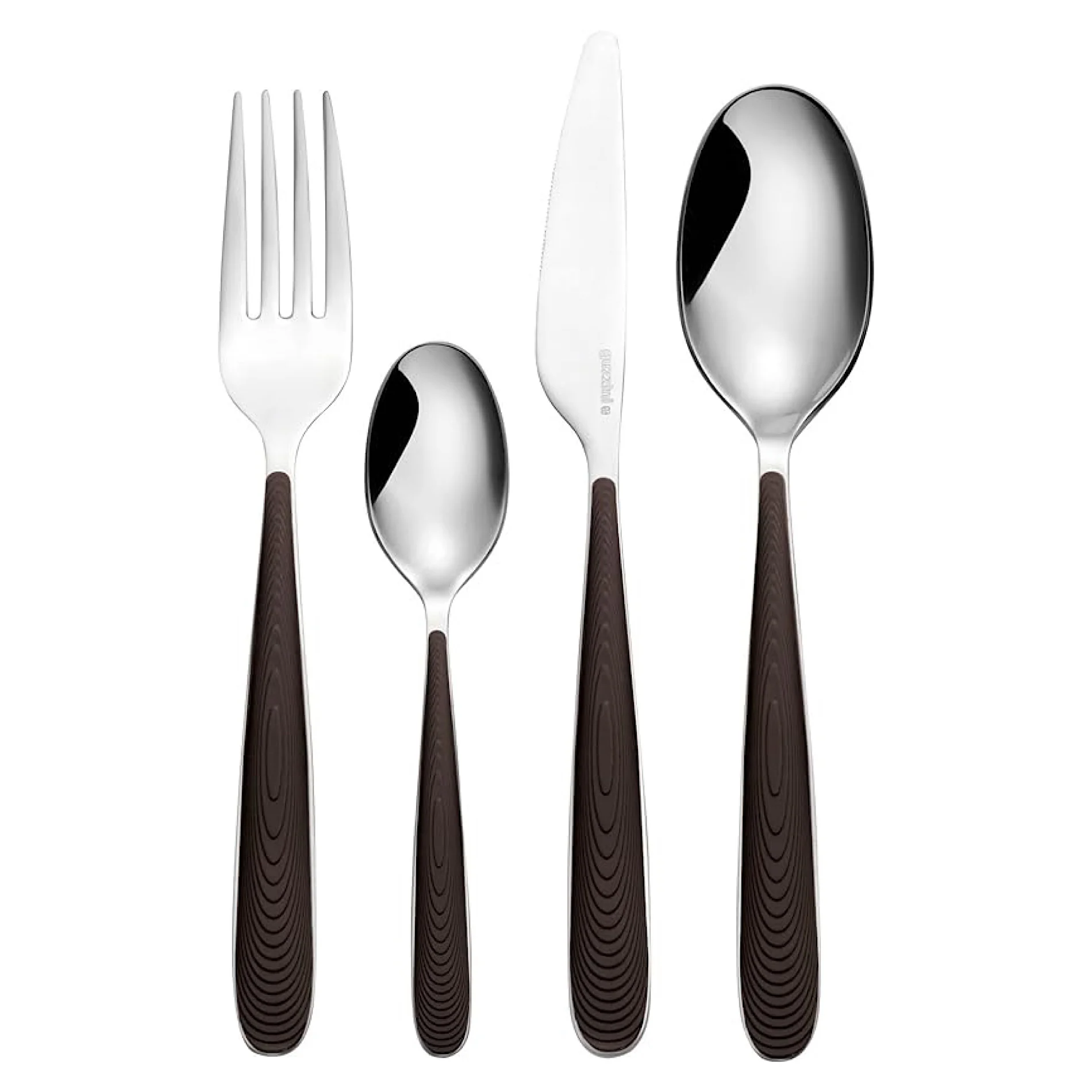 24 Piece Cutlery Set Just Espresso - Inhomebuy