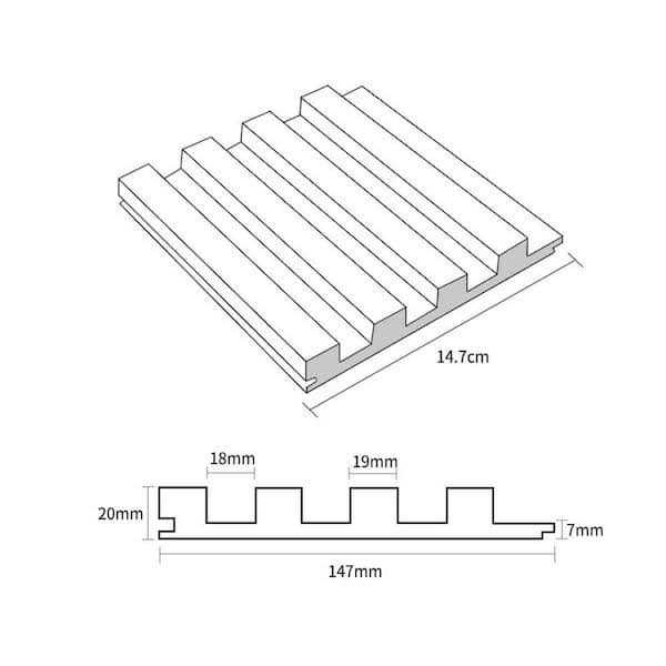 Ejoy 6 in x 0.8 in. Wood Solid Wall Cladding Siding Board - Inhomebuy