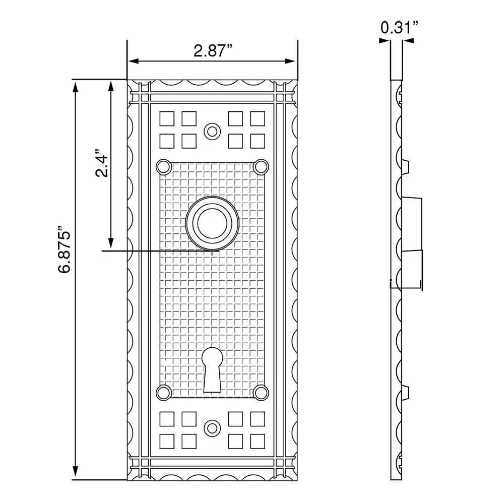 Nostalgic Warehouse Craftsman Plate Privacy Parlor Lever - Inhomebuy