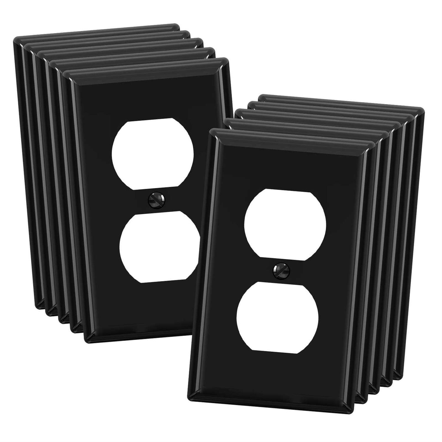 ELEGRP Decorator Wall Receptacle Outlet Tamper Resistant 15 Amp Standard Electrical Wall Outlet - Inhomebuy