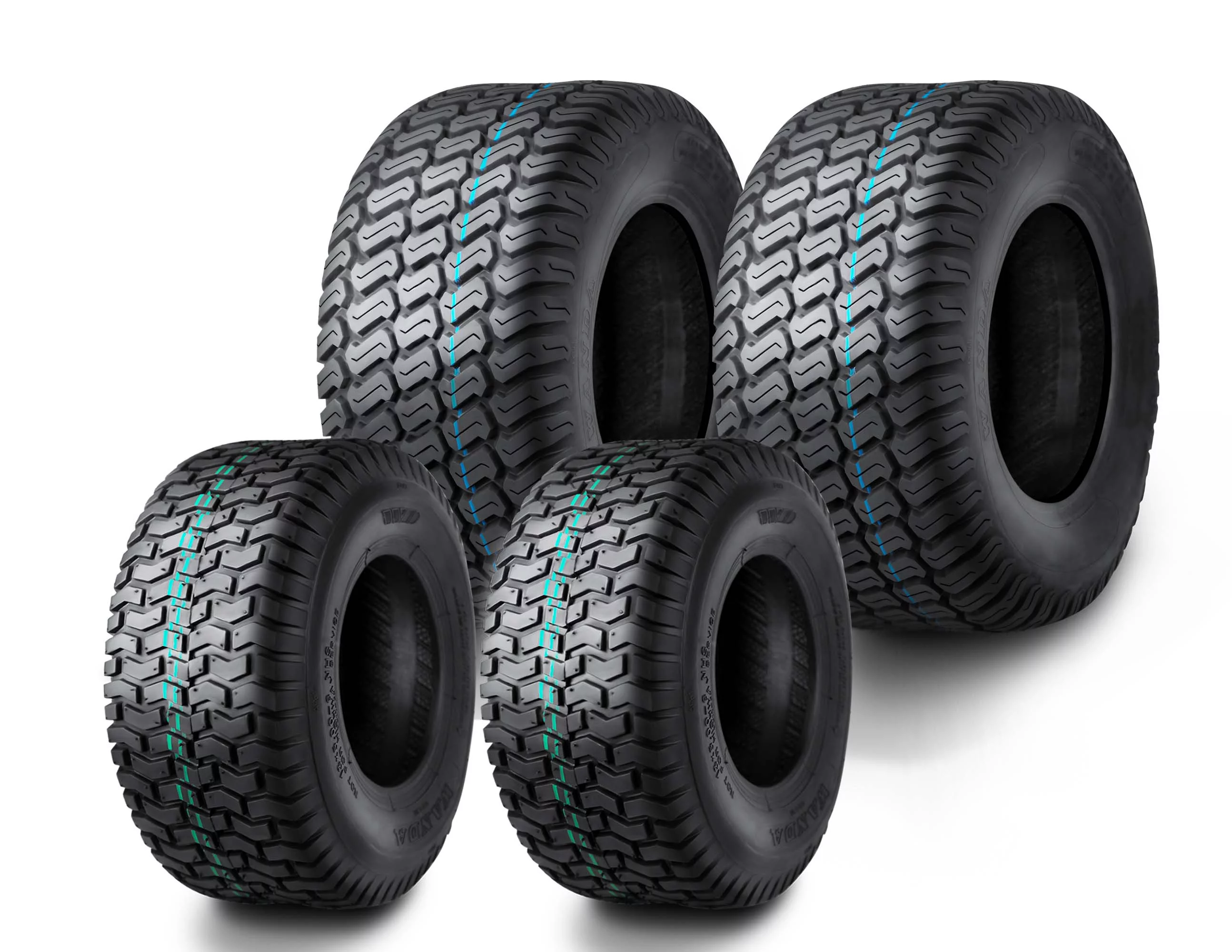 Set of 4 New Lawn Mower Turf Tires 13x5-6 Front & 16x6.5-8 Rear /4PR - Inhomebuy