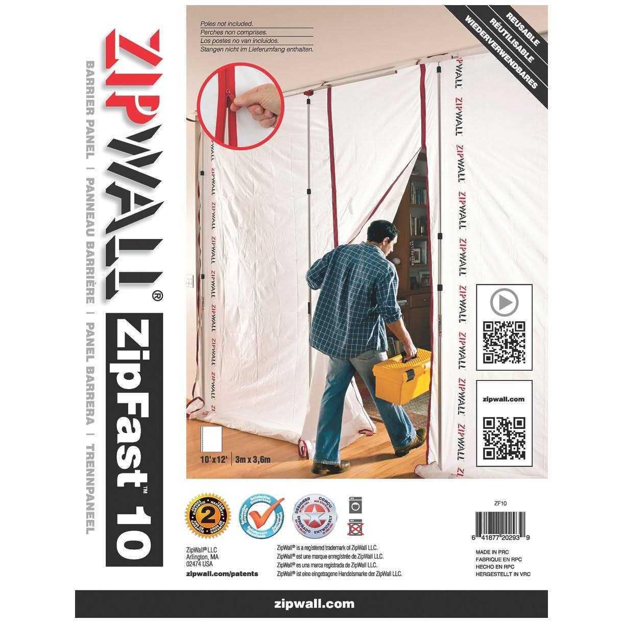 ZipWall Py50 Dust Barrier Plastic Sheeting - Inhomebuy