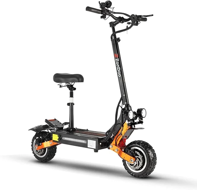 ZonDoo ZO01 Plus Electric Scooter Adults 60V 6000W Dual Motor,Up to 58MPH 60 Miles Range E-Scooter with Seat for Adults - Inhomebuy