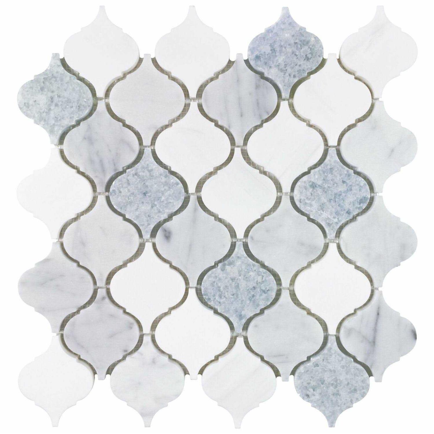 MosaicTileOutlet 1×1 Stacked Squares Gloss Black Glass Mosaic Tile - Inhomebuy