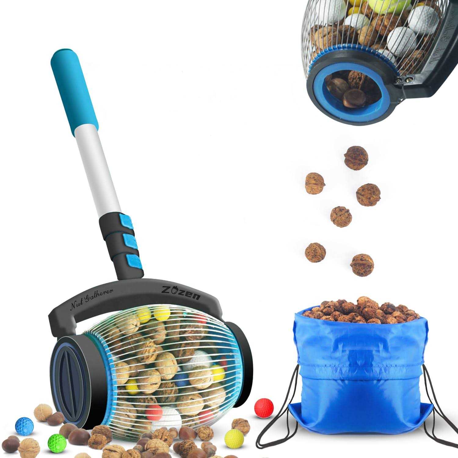 Zozen Nut Gatherer Picker Upper Directly Dump Outlet Medium - Inhomebuy