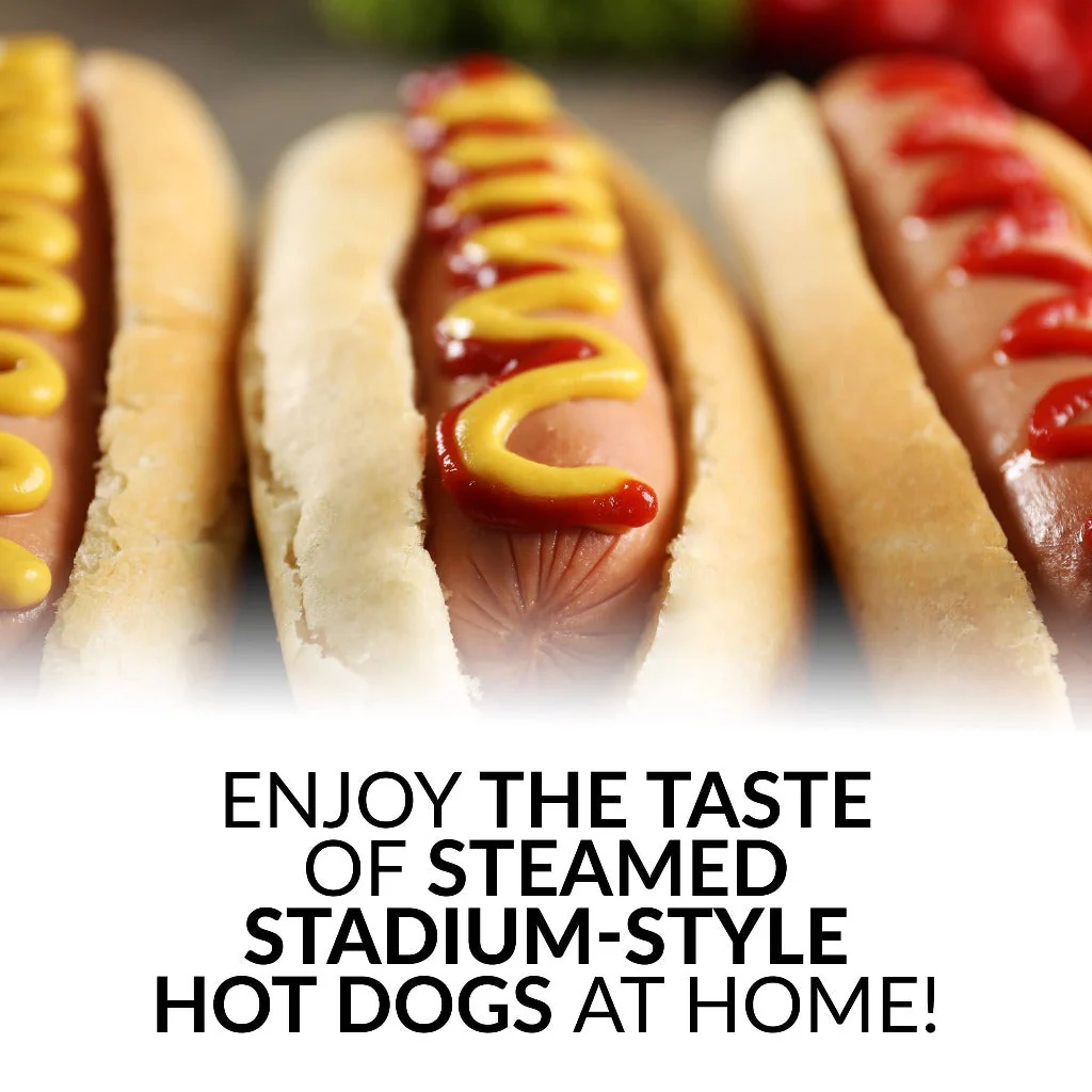 Large Diner Style Hot Dog Steamer, 20 Hot Dogs, 6 Buns, Aqua - Inhomebuy