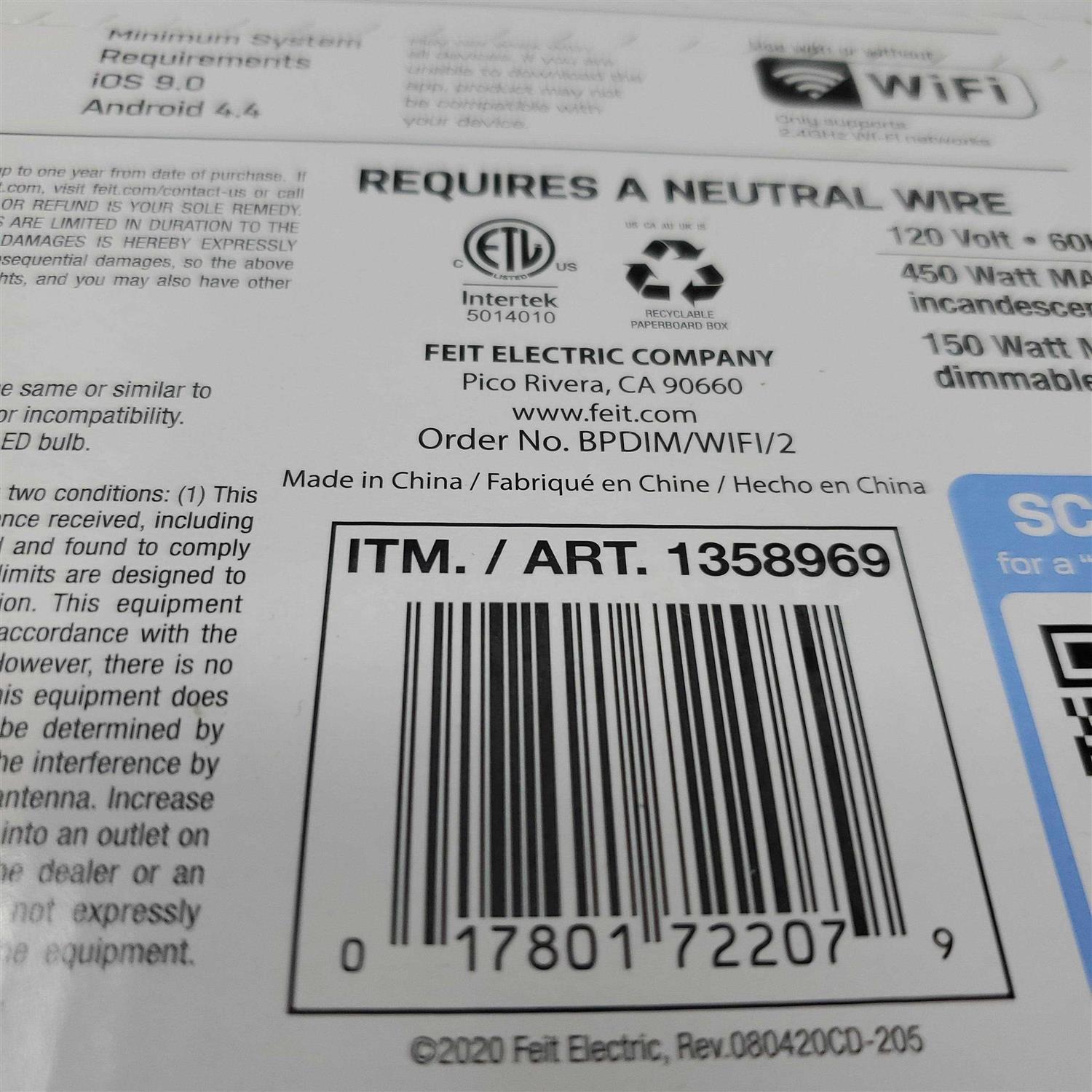 Feit Electric 15-Amp Indoor Alexa / Google Assistant Compatible Plug-in Smart Wi-Fi Single Outlet Wall Plug - Inhomebuy