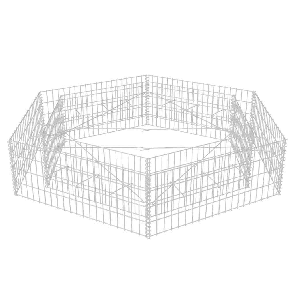 vidaXL Hexagonal Gabion Raised Bed - Inhomebuy