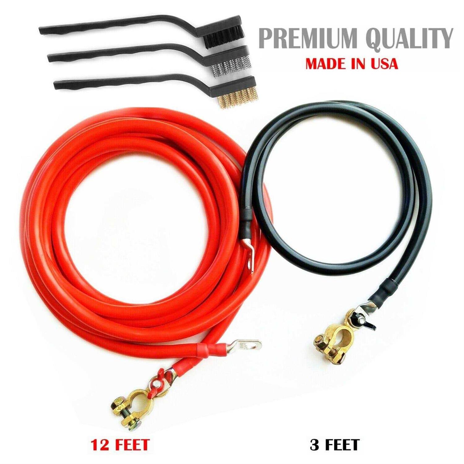 PAKA TOOLS Battery Relocation Kit 2 Awg Cable Top Post - Inhomebuy