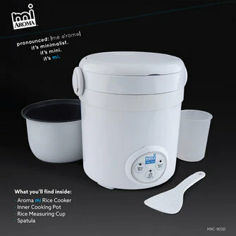 Aroma mi Digital Rice Cooker |MRC903D| 1.5-Cups, White - Inhomebuy