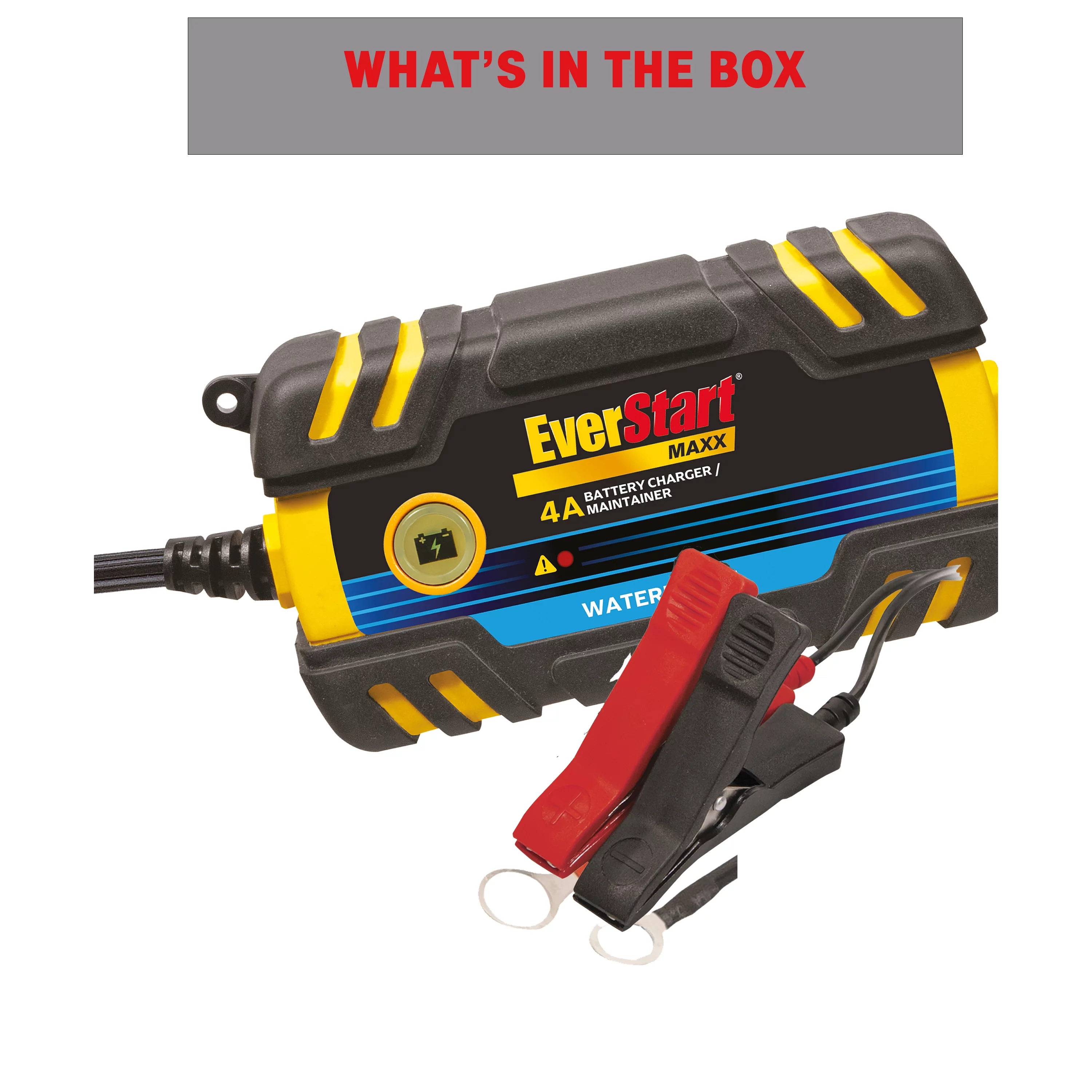 Everstart Maxx 4 Amp Waterproof 12v Automotive and Marine Battery Charger (BC4WE) - Inhomebuy