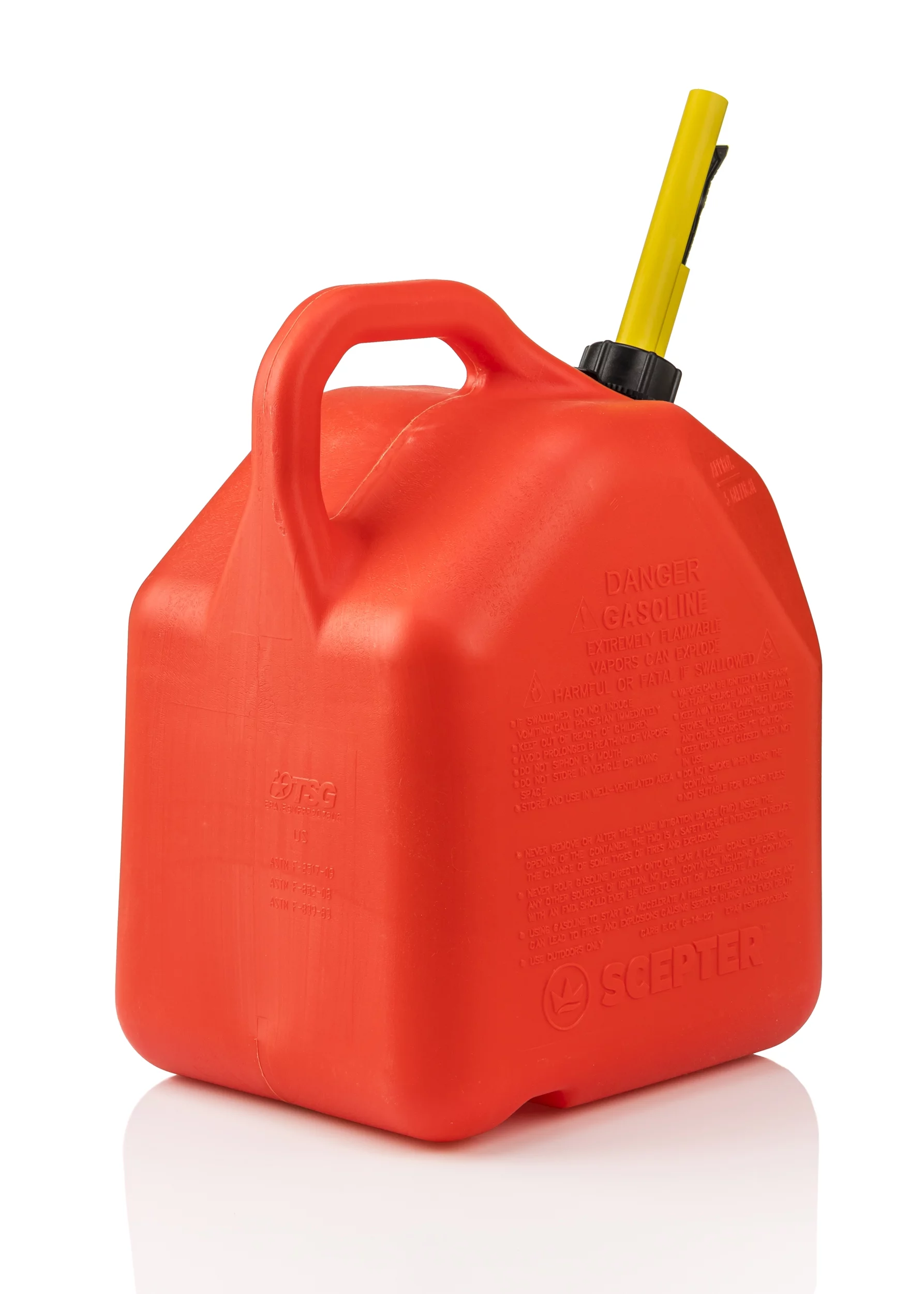 Scepter Ameri-Can Gasoline Can 5 Gallon Volume Capacity, FG4G511, Red Gas Can Fuel Container - Inhomebuy