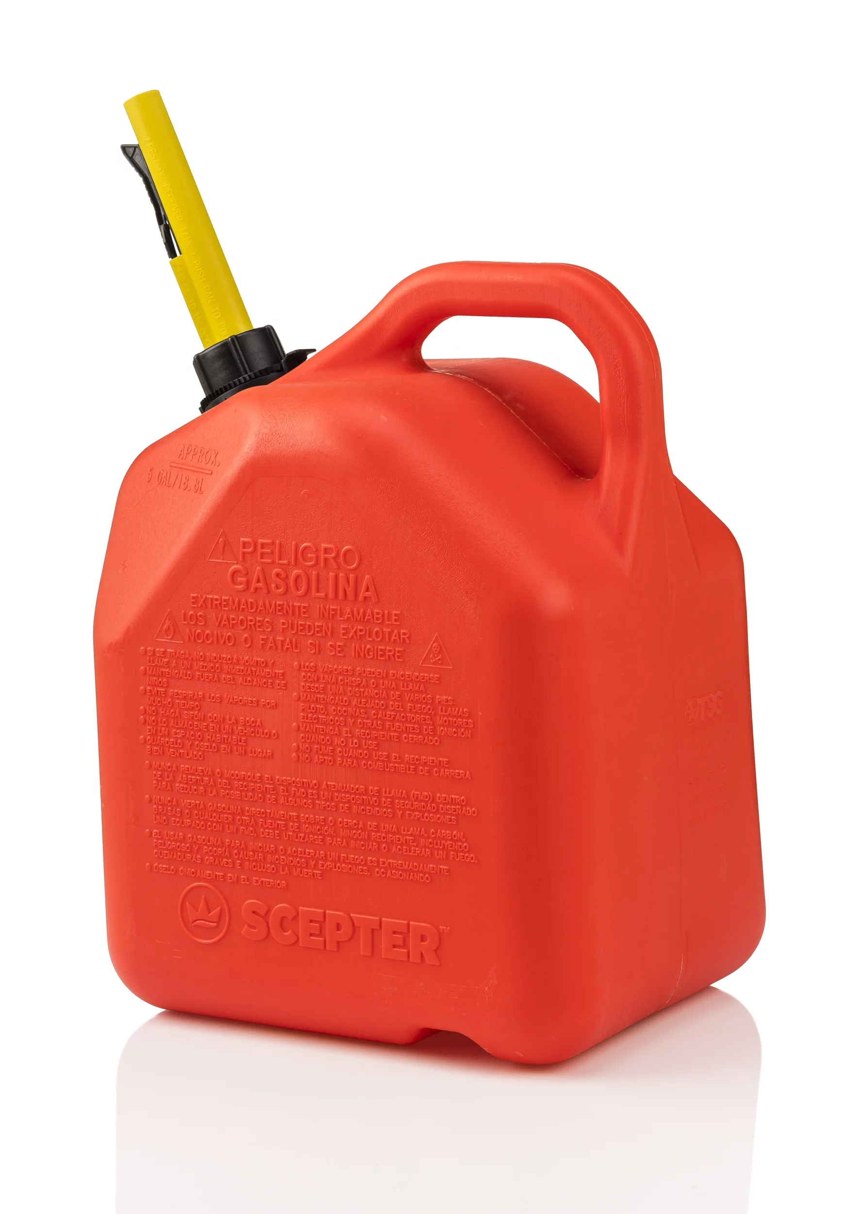 Scepter Ameri-Can Gasoline Can 5 Gallon Volume Capacity, FG4G511, Red Gas Can Fuel Container - Inhomebuy