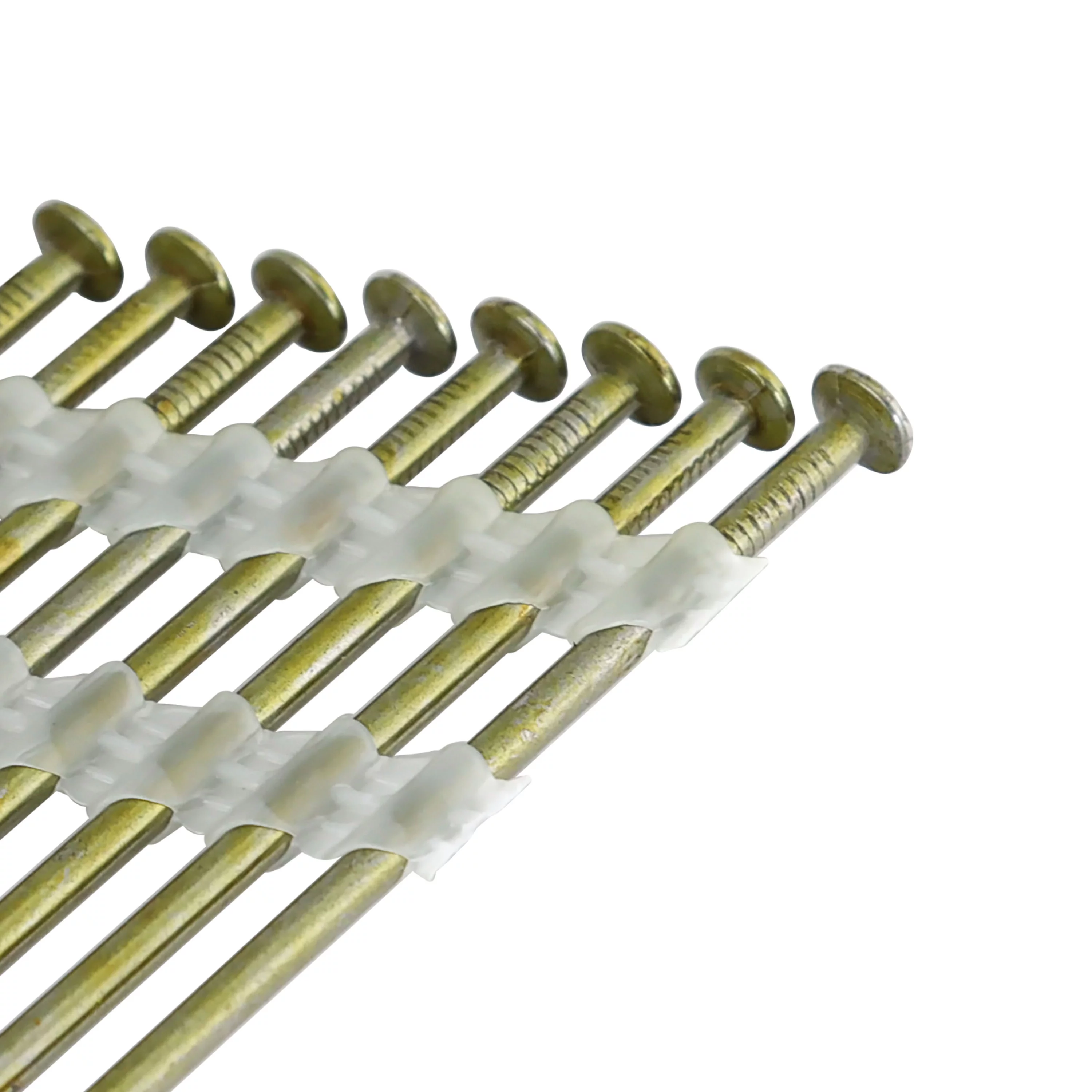 Hyper Tough 3 in. x 0.120 in. 21-Degree Brite Smooth Shank Plastic Collated Framing Nail (1000-Count) - Inhomebuy
