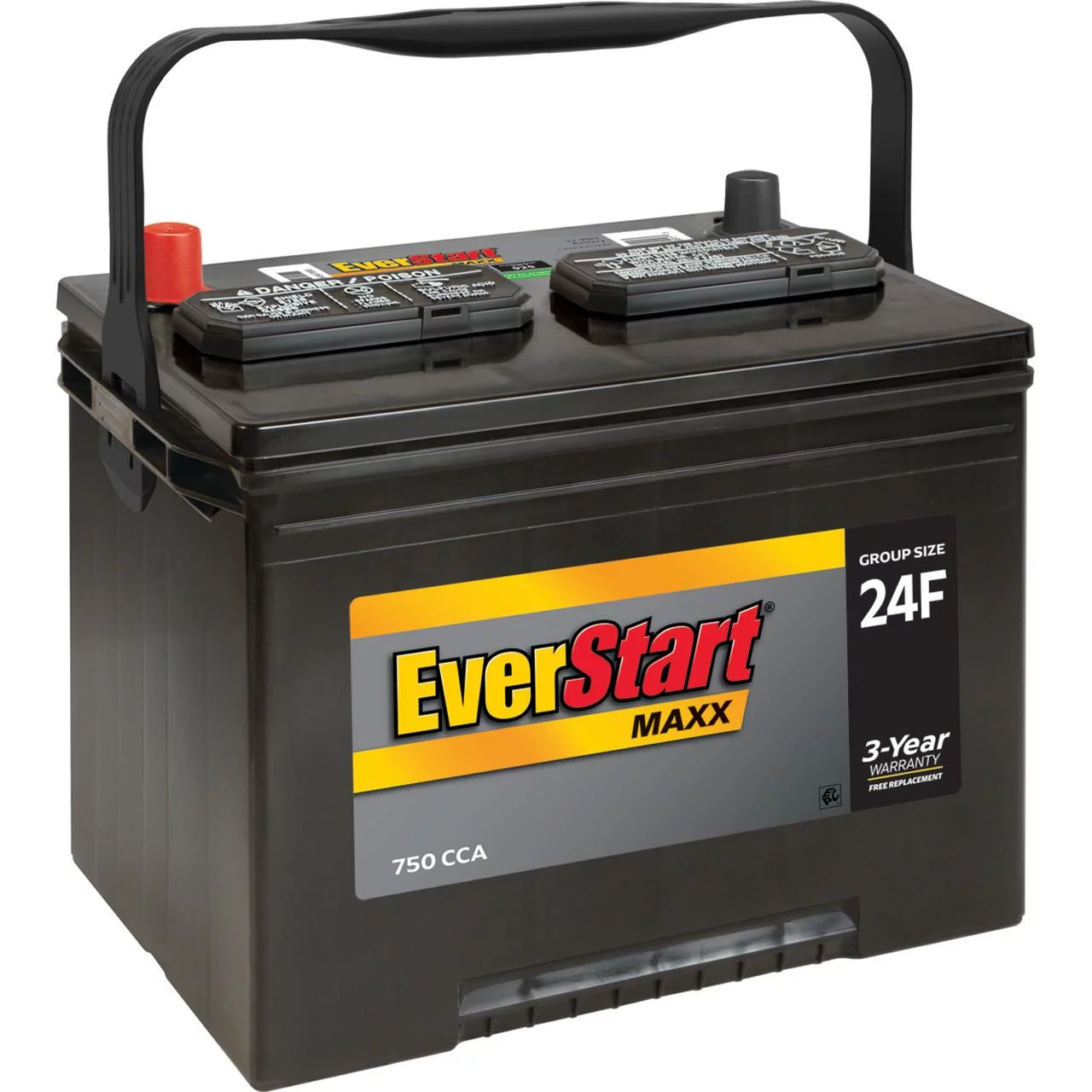 EverStart Maxx Lead Acid Automotive Battery, Group Size 24F 12 Volt, 750 CCA - Inhomebuy
