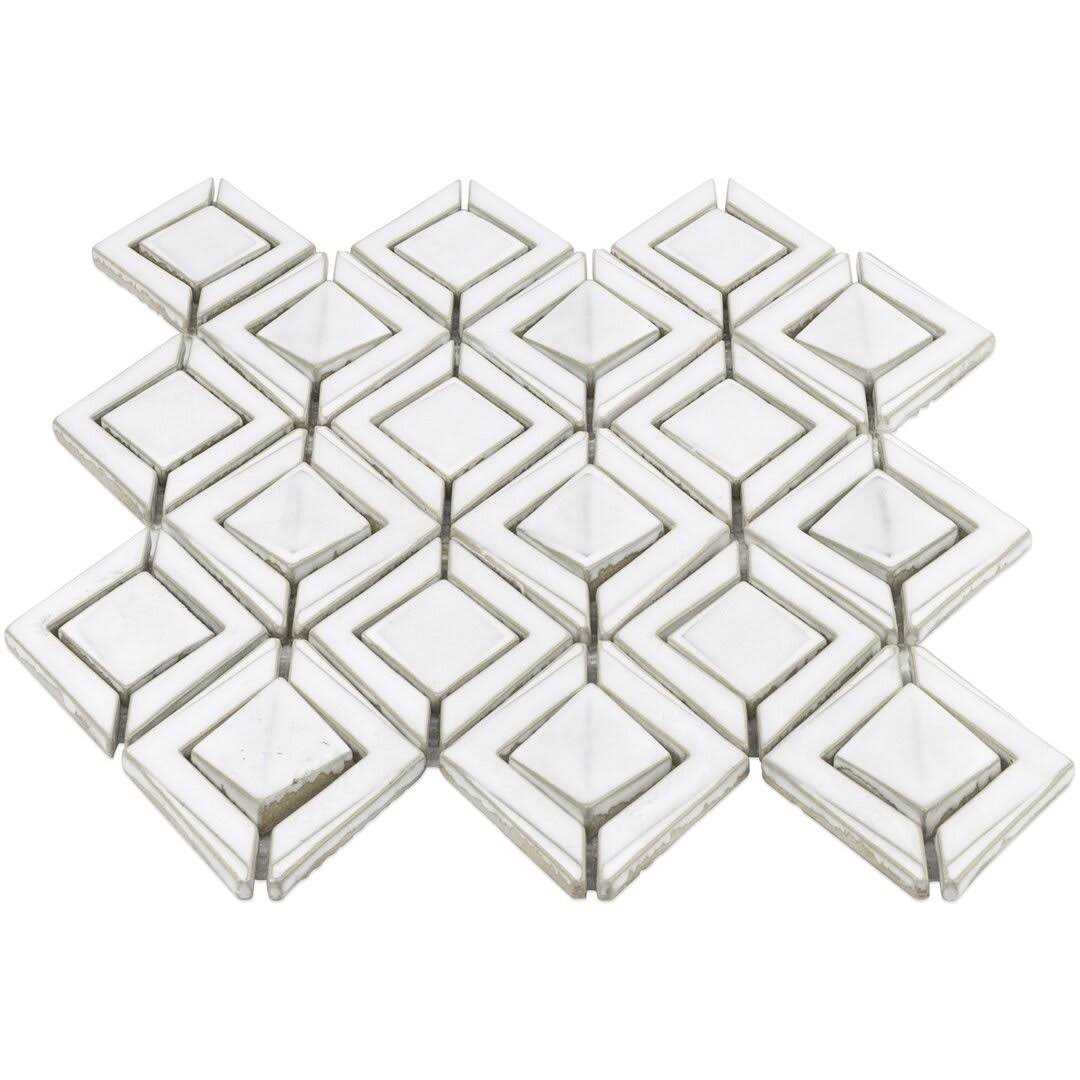 Delphi Hexagon 3 x 9 Straight Edge Ceramic Mosaic Sheet Tile Ivy Hill Tile - Inhomebuy