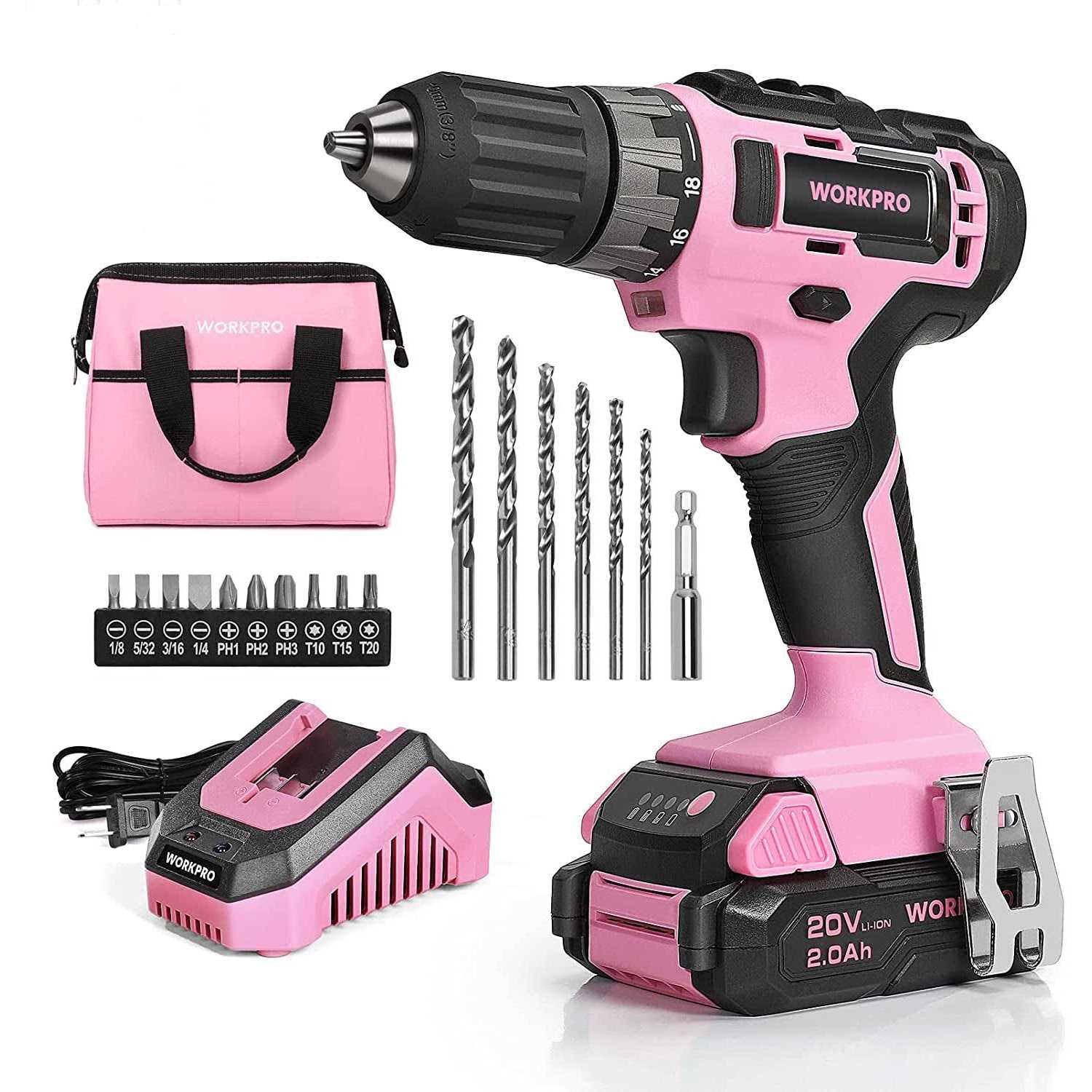 WORKPRO 20V Cordless Impact Wrench 1/2-inch 320 Ft Pounds Max Torque - Inhomebuy