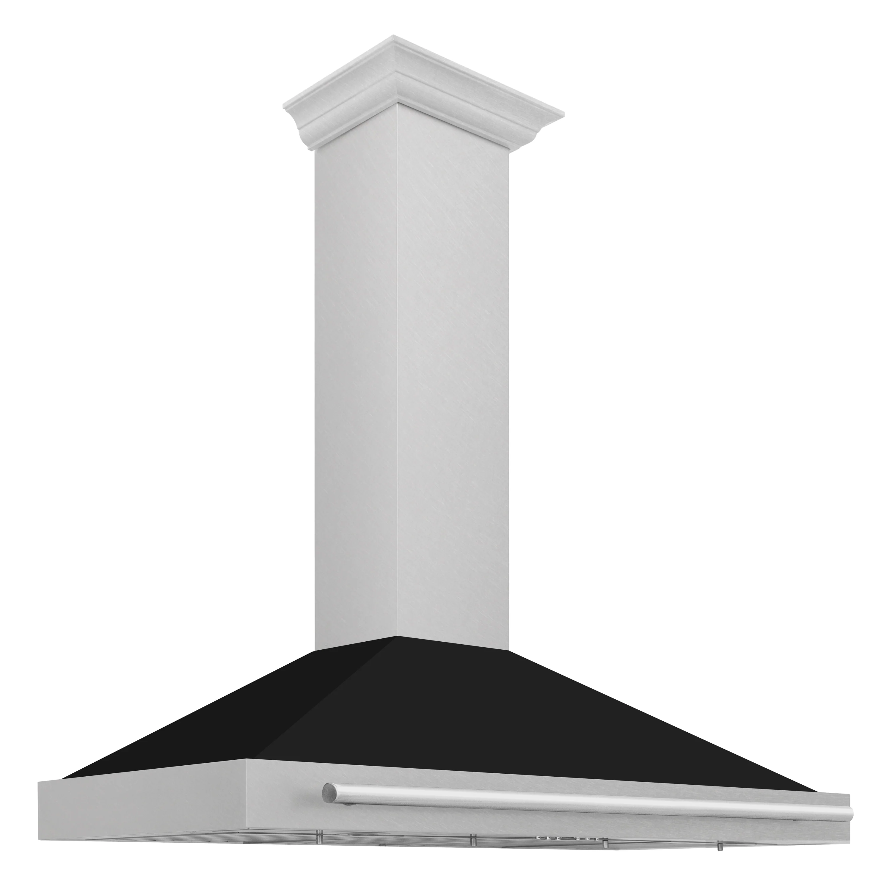 ZLINE 48 Inch DuraSnow® Stainless Steel Range Hood with Black Matte Shell and Stainless Steel Handle, KB4SNX-BLM-48 - Inhomebuy