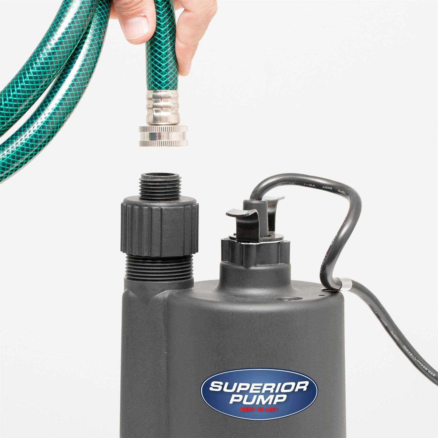 Superior Pump 1/4 HP Submersible Thermoplastic Utility Pump Kit - Inhomebuy