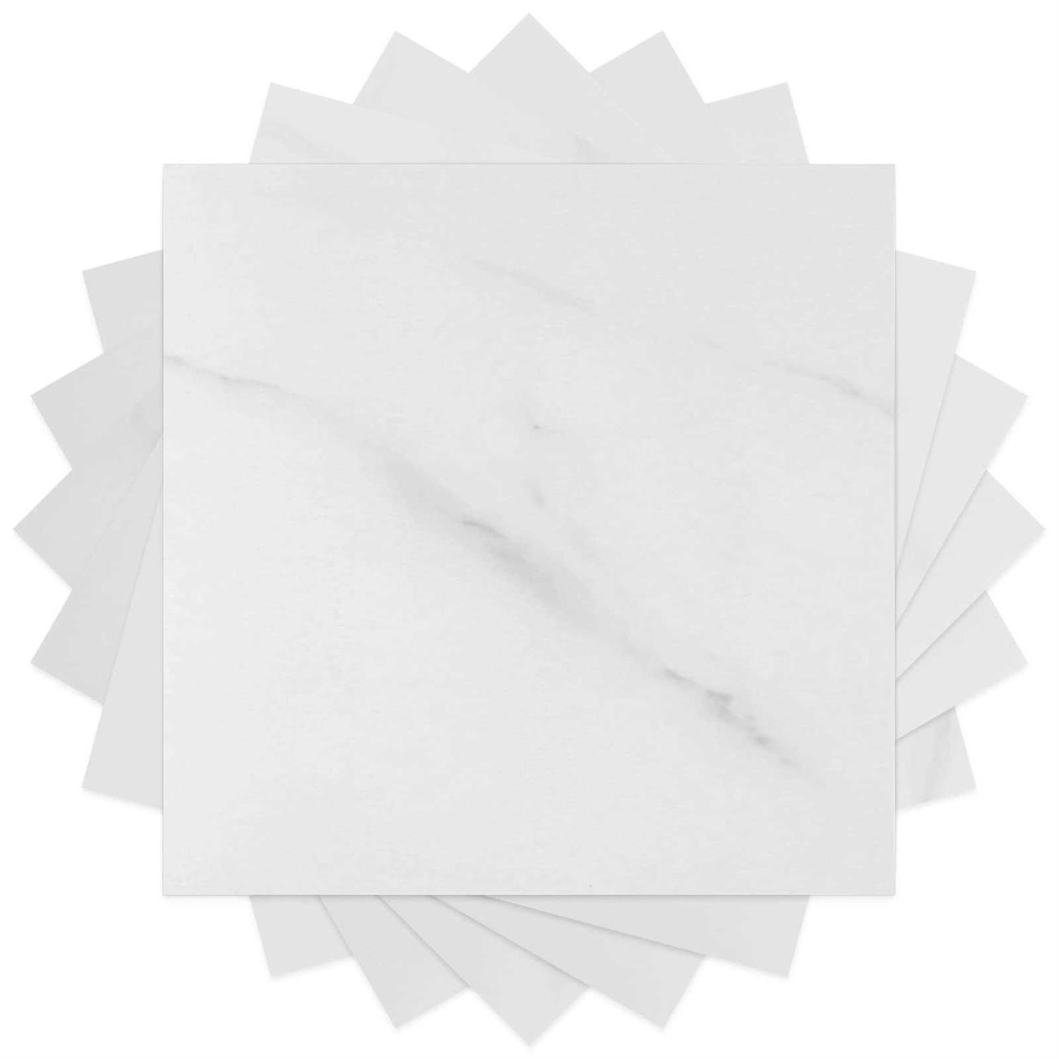 WESTICK Thicker Floor Tiles Peel Stick Waterproof Flooring Adhesive Removable Tile Stickers Unique Marble Floor Backsplash Tiles - Inhomebuy