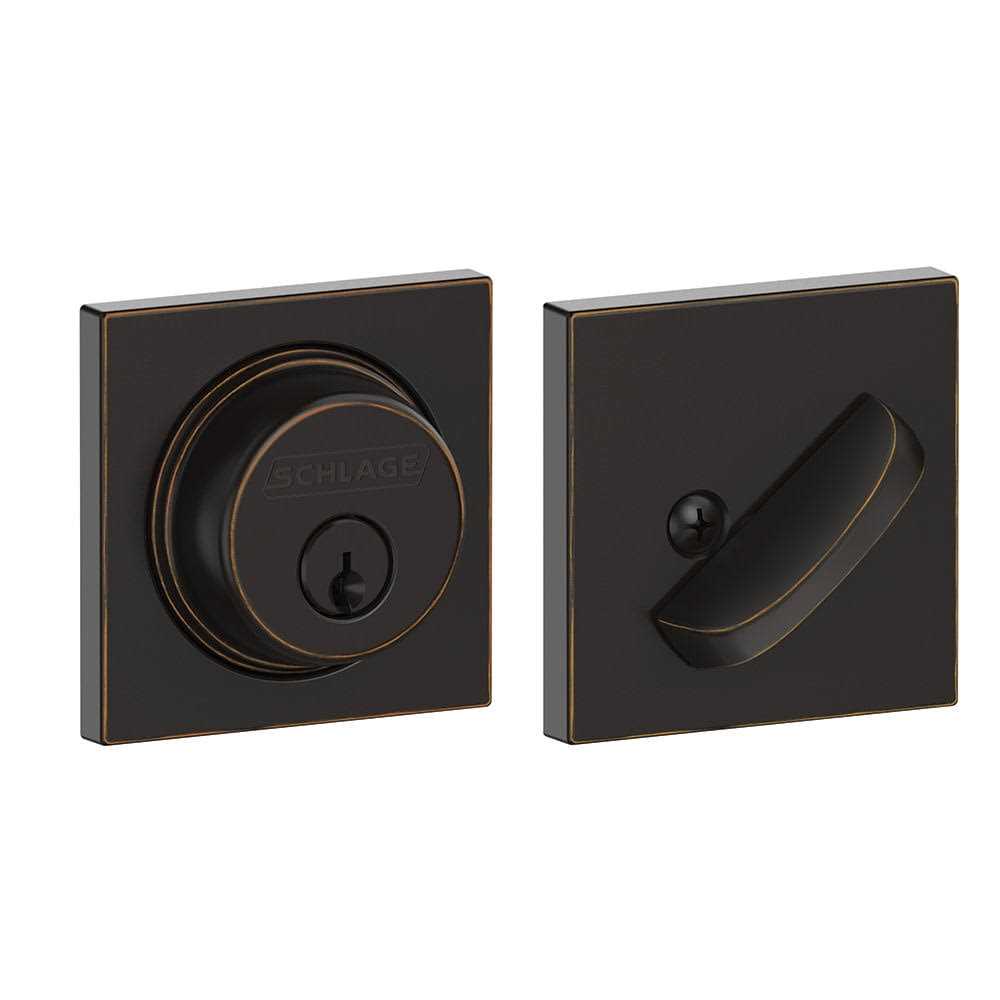 Schlage B60 Single Cylinder Collins Deadbolt - Inhomebuy