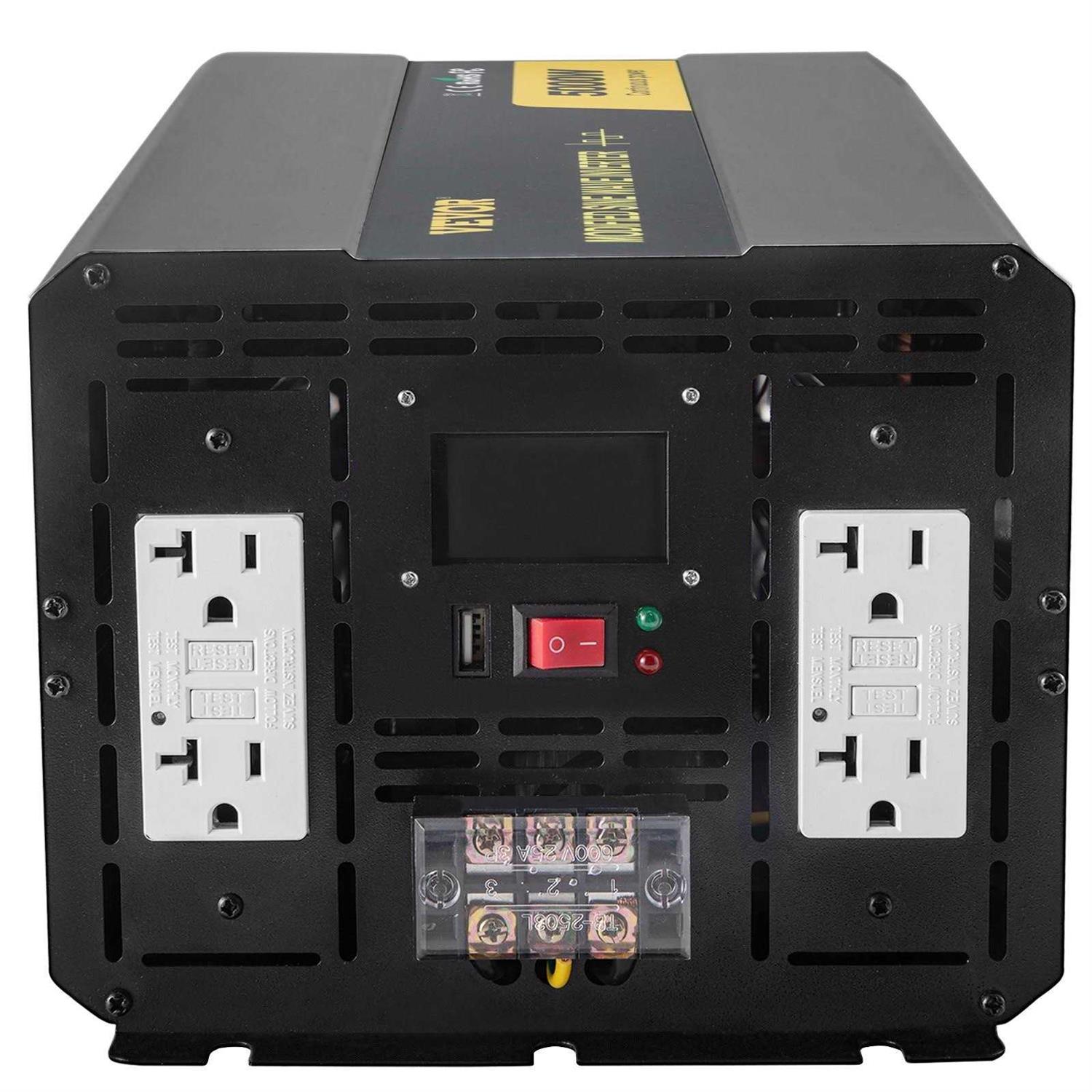 VEVOR Power Inverter 3500W Modified Sine Wave Inverter Dc Ac 120V Car Converter with Lcd Display Remote Controller Led Indicator Ac Outlets - Inhomebuy