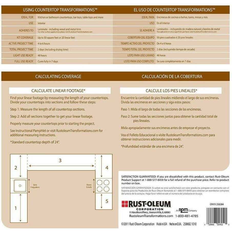 Countertop Transformations Kit Rust-Oleum - Inhomebuy