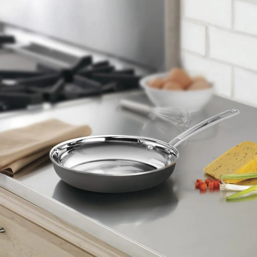 Cuisinart MultiClad Unlimited Skillet: 8'' | MCU22-20N | outside anodized, inside s/s - Inhomebuy