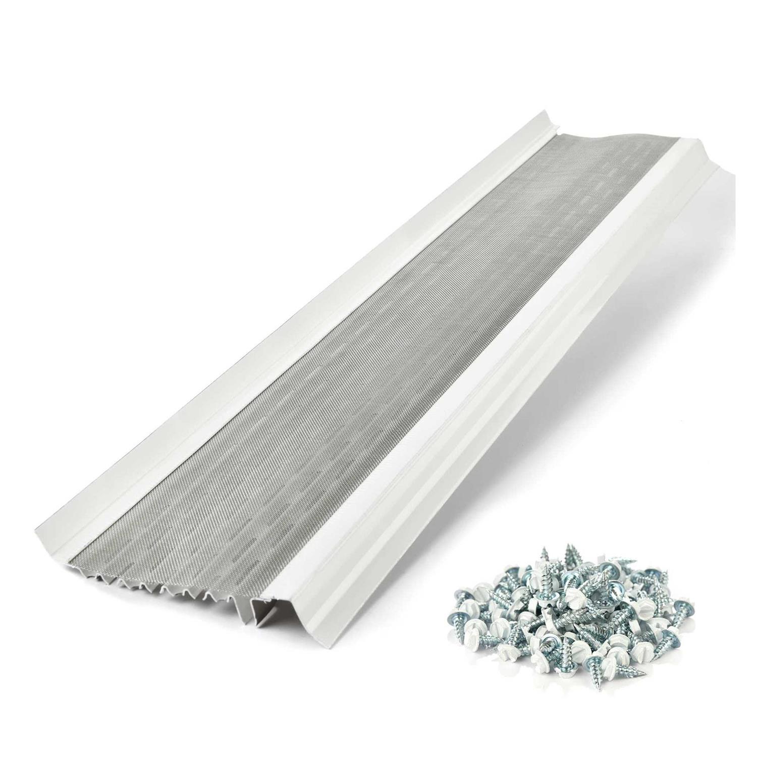 Waterlock DIY Protection|Sample|Stainless Steel mesh|White Aluminum Gutter Covers|Contractor Grade|Gutter Guard from Manufacturer|Made in The - Inhomebuy