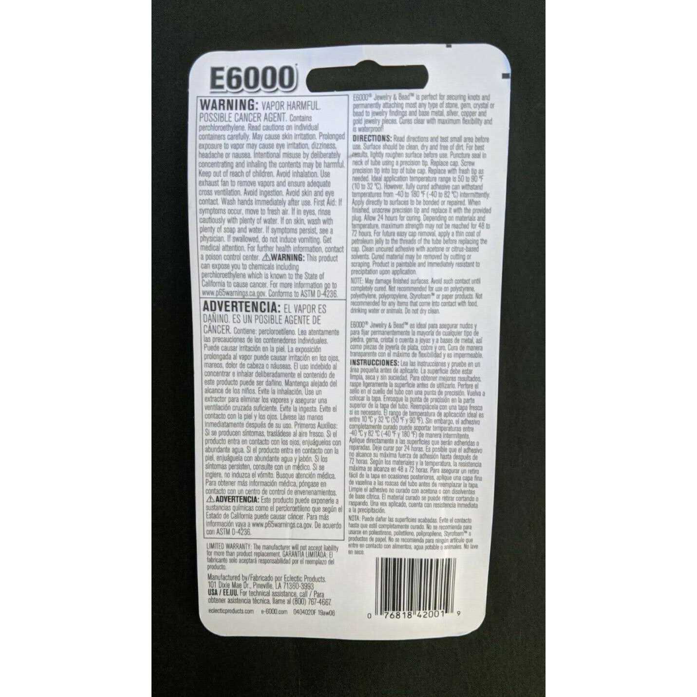 E6000 Craft Adhesive - Inhomebuy