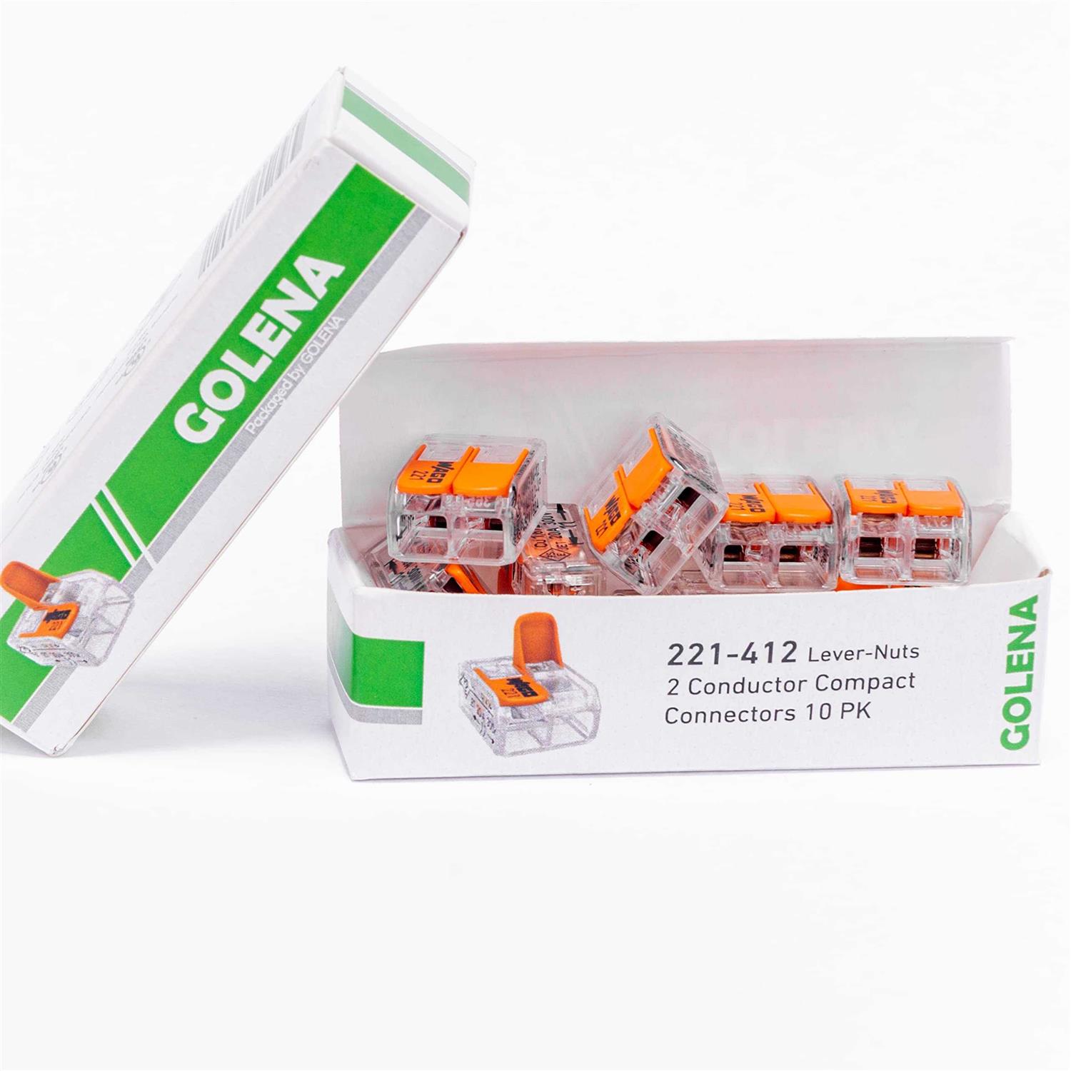 WAGO 221-2401 Lever-Nuts Inline 2 Wire Splicing Connectors - Inhomebuy