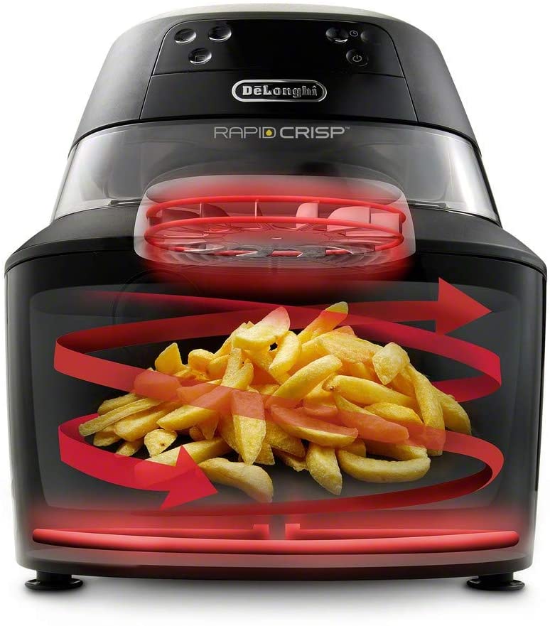 DeLonghi Rapid Crisp Air Fryer: 5Qt, digital controls, 360° view, black | FH2394BK - Inhomebuy