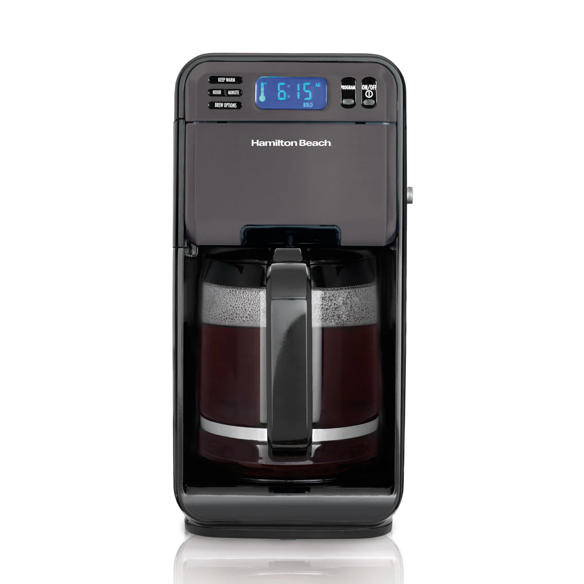 Hamilton Beach Coffee Maker: 12-cup, Elite Programmable, black s/s | 46206C - Inhomebuy