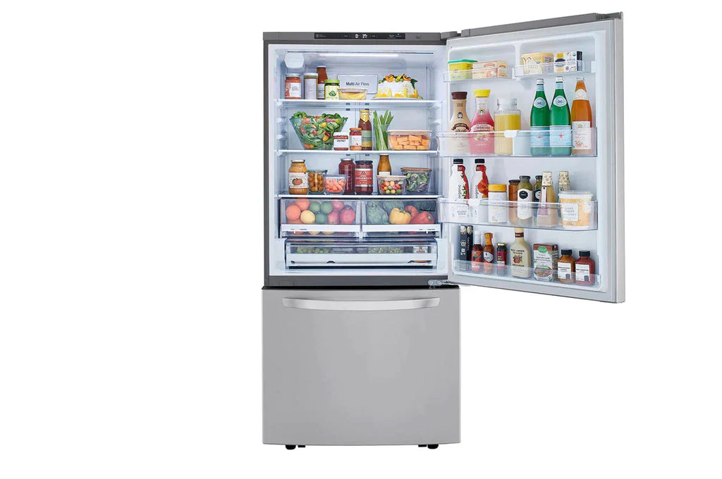 LG 33 IN. 26 CU. FT. SMUDGE-RESISTANT STAINLESS STEEL TWO-DOOR BOTTOM FREEZER DRAWER REFRIGERATOR WI - Inhomebuy