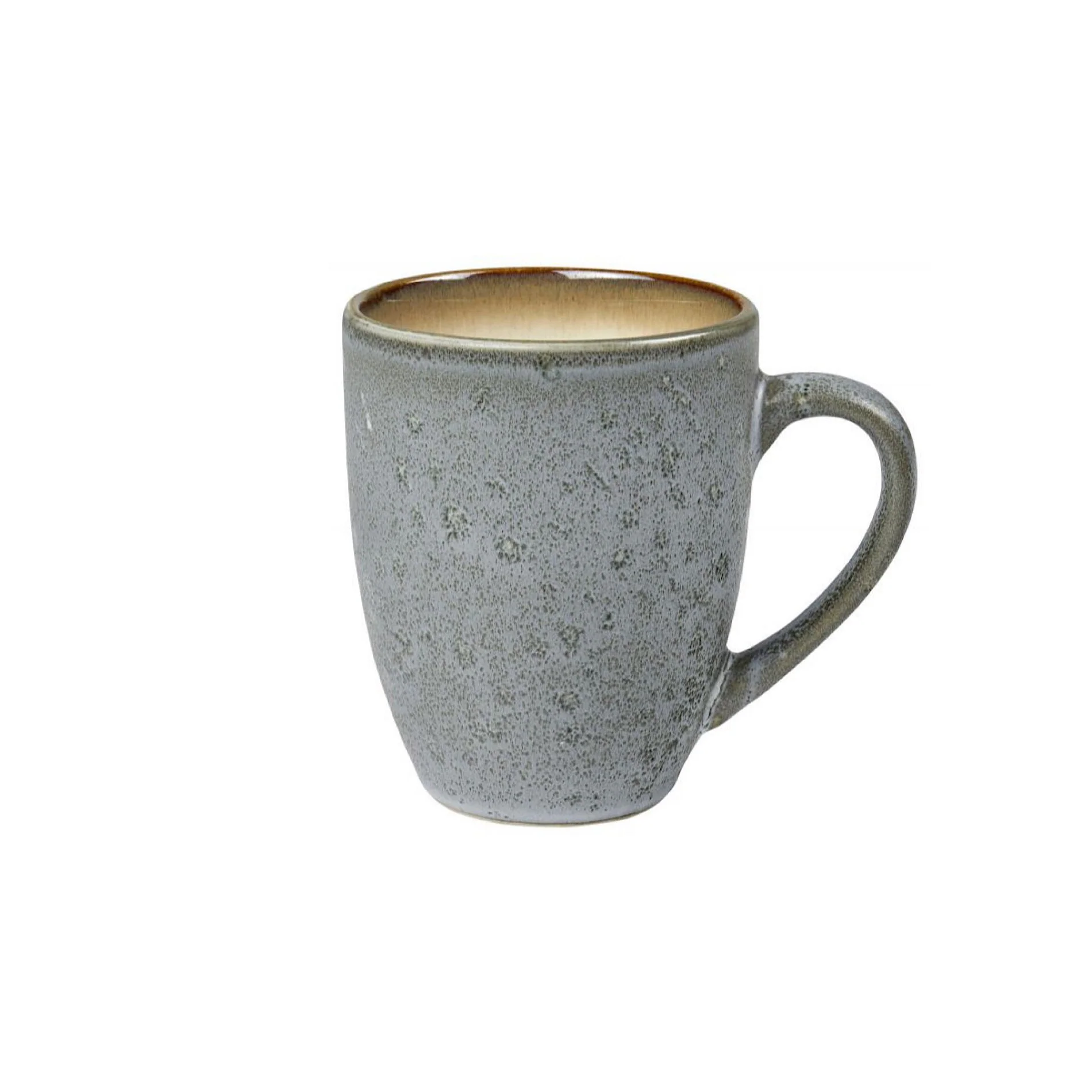 Stoneware Mug With Handle 0.3 l Grey, Cream - Inhomebuy