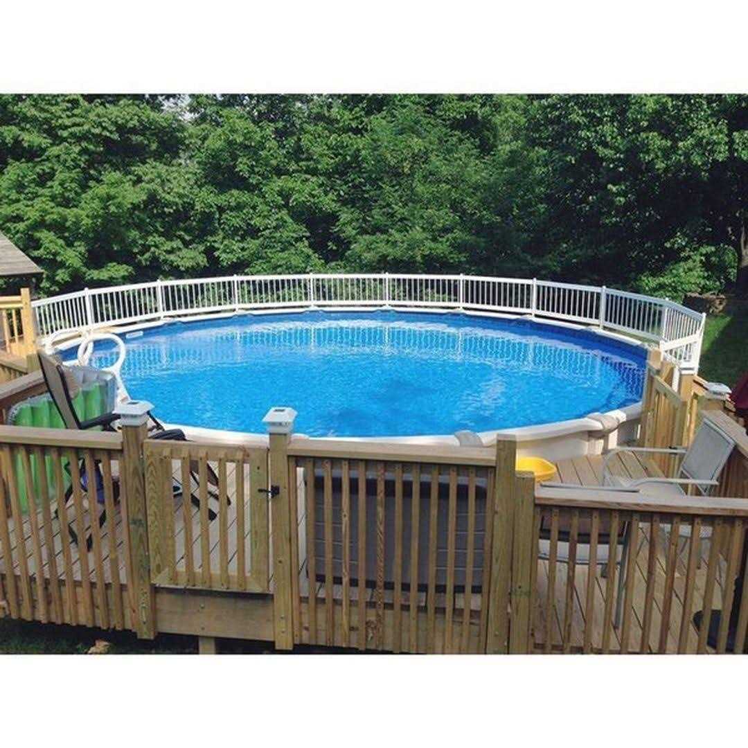 Vinyl Works 24 inch Resin Above Ground Pool Fence Base Kit - Inhomebuy
