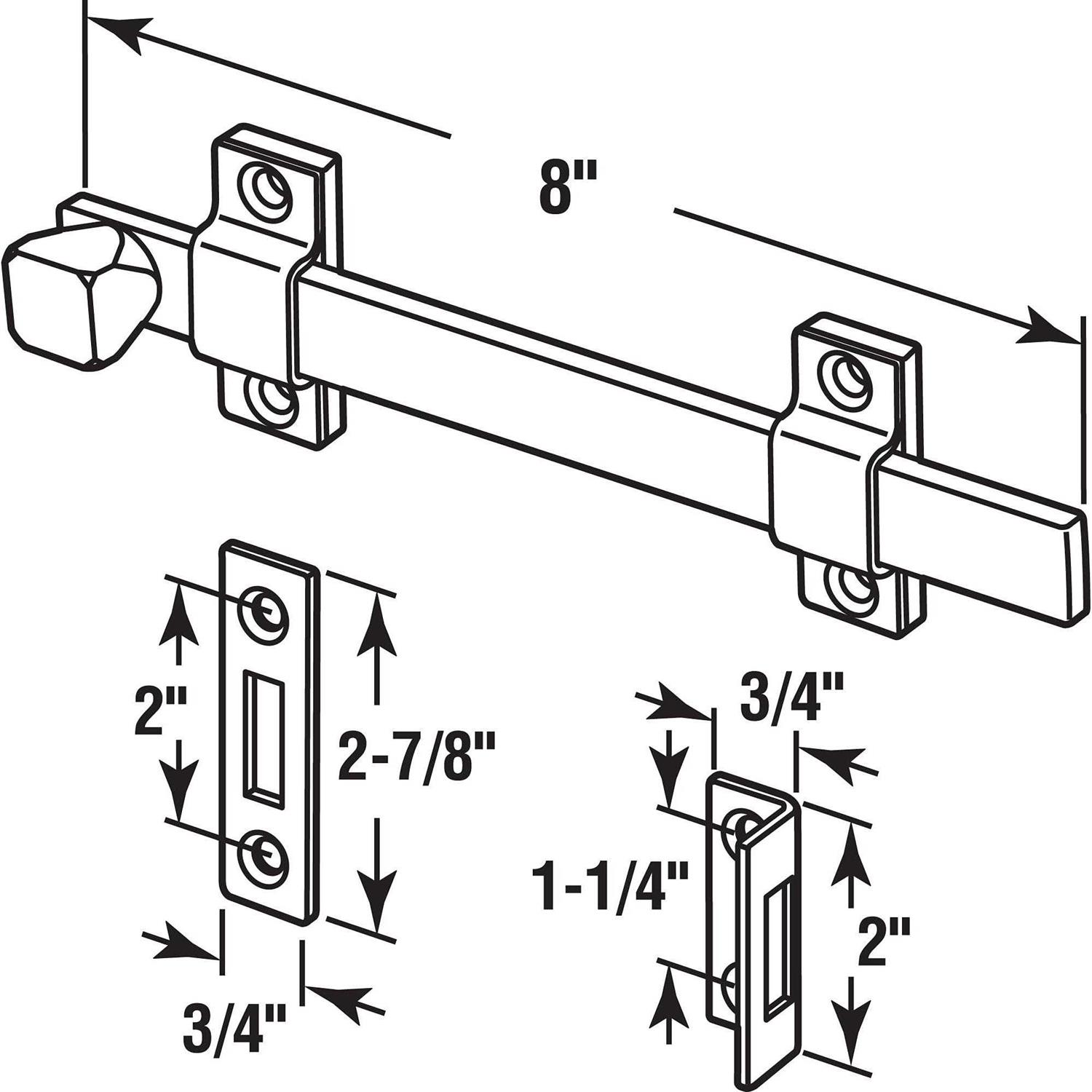 Prime-Line MP2082 Sliding Door 1/2 In. Wide Keeper - Inhomebuy