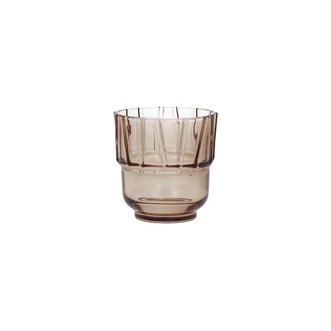 Bamboo Line Stackable Glass Set of 6pcs cc 245 Oliva - Inhomebuy