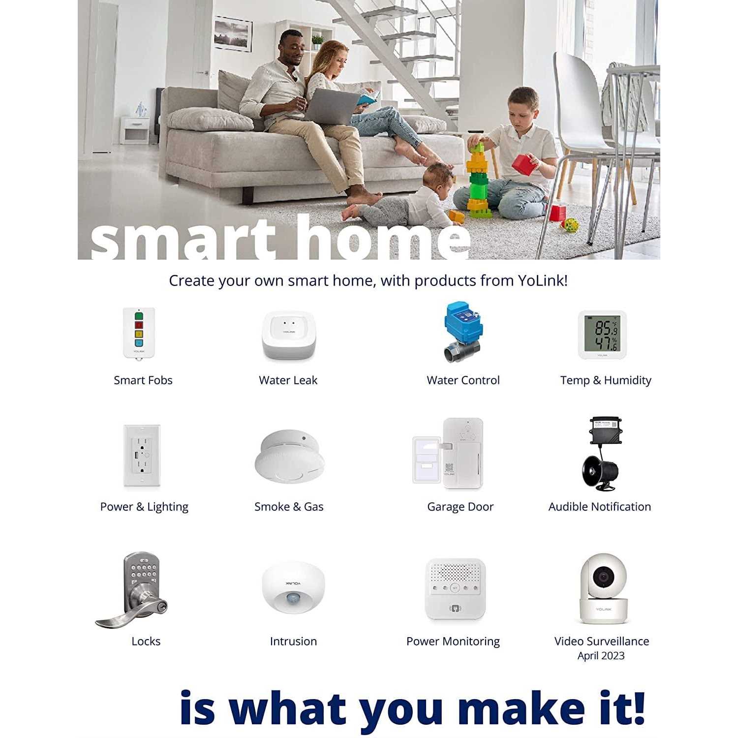 YoLink Hub Central Controller Only for YoLink Devices 1/4 Mile Worlds Longest Range Smart Hub LoRa Enabled Smart Home Automat - Inhomebuy
