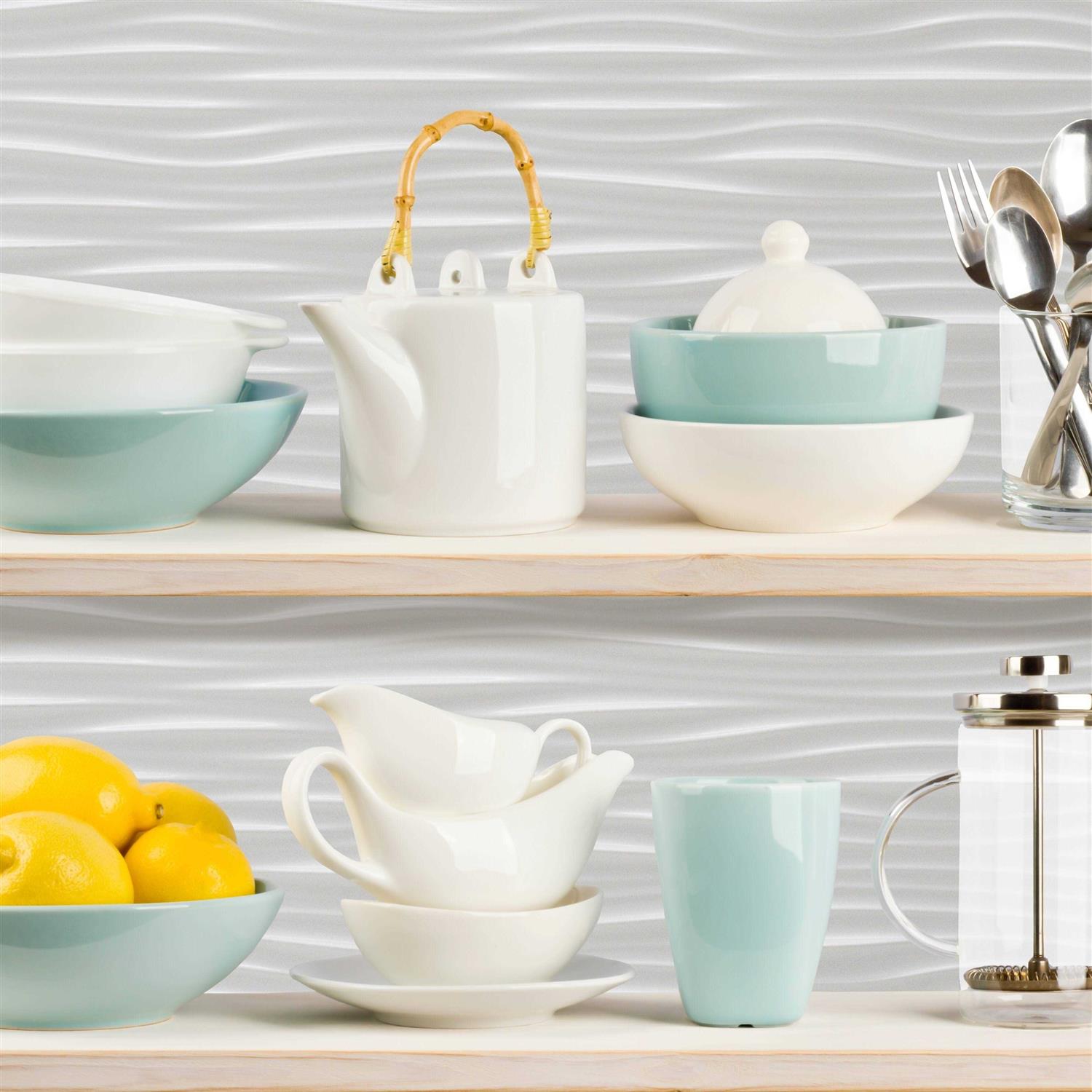 Wilderness 18.5 x 24.3 Vinyl Wall Paneling in Snow White Innovera Decor by Palram - Inhomebuy