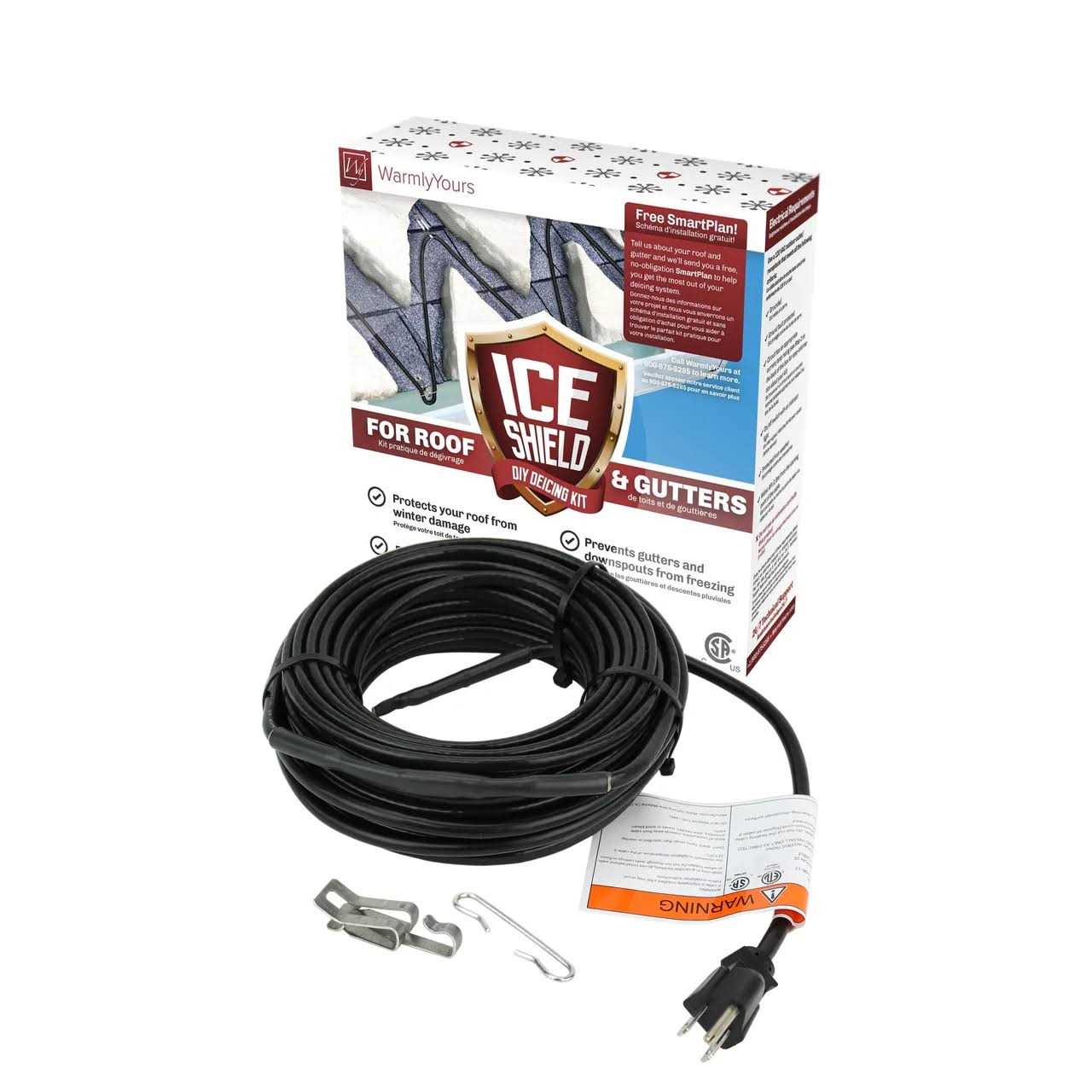 WarmlyYours Ice Shield Roof and Gutter Deicing Cable Kit - Inhomebuy