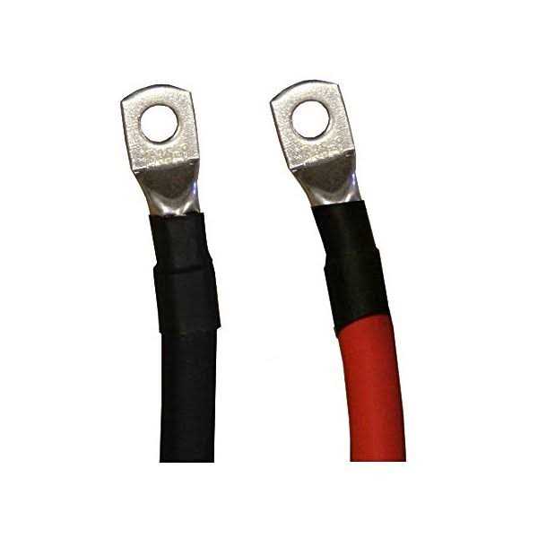 Windy Nation AWG Gauge Red + Black Pure Copper Battery Inverter Cables Solar - Inhomebuy