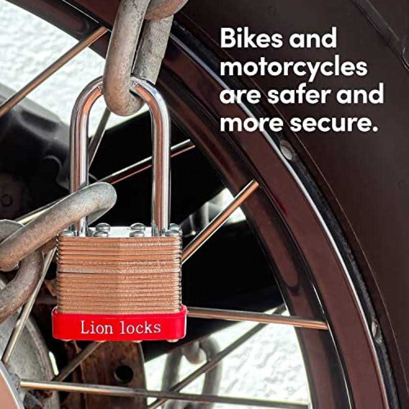 Lion Locks 12 Keyed-Alike Padlocks w/ 1.25” Shackle Keys - Inhomebuy