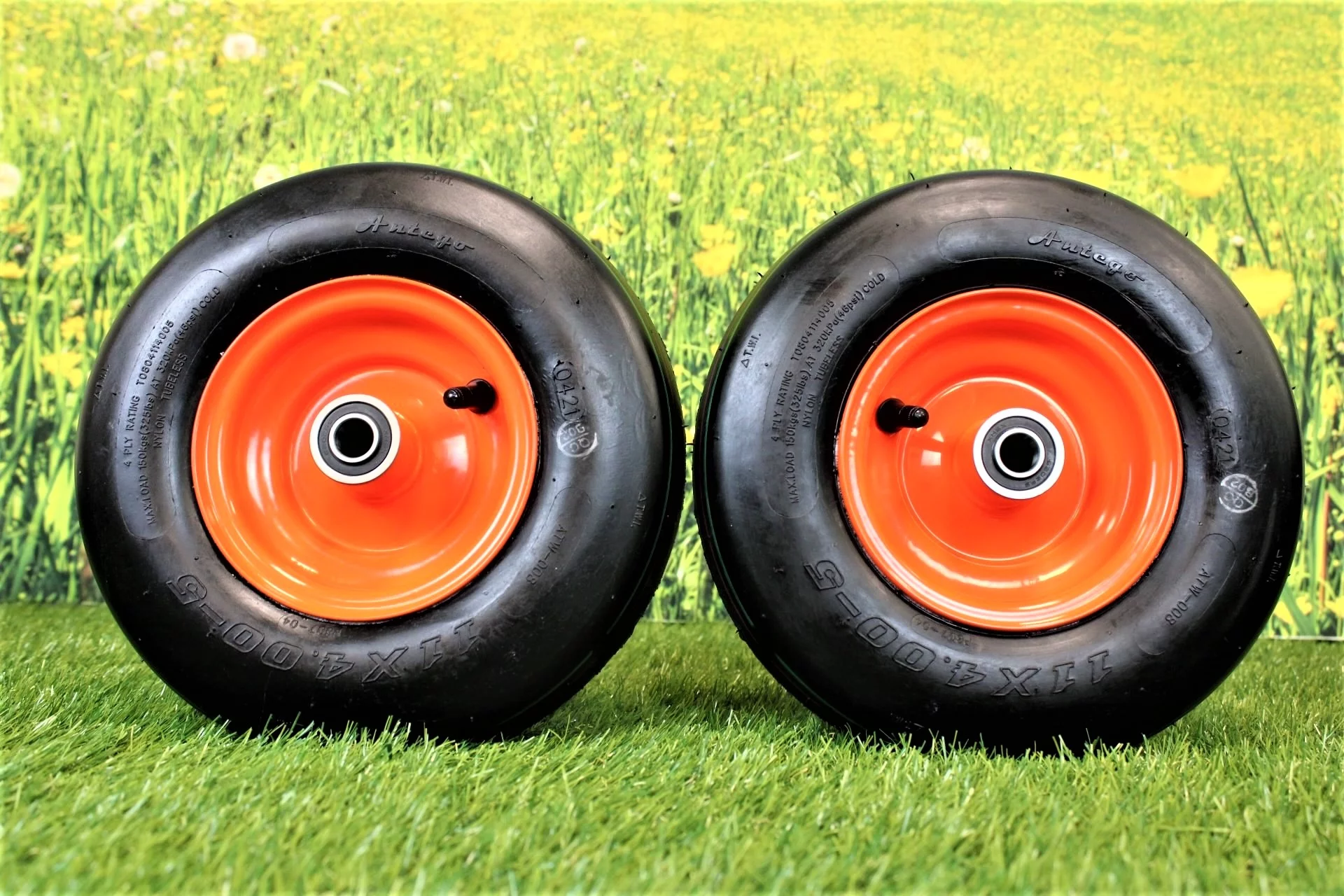 Antego Tire and Wheel 11x4.00-5 Tires & 5.25 Kubota (Set of 2) - Inhomebuy