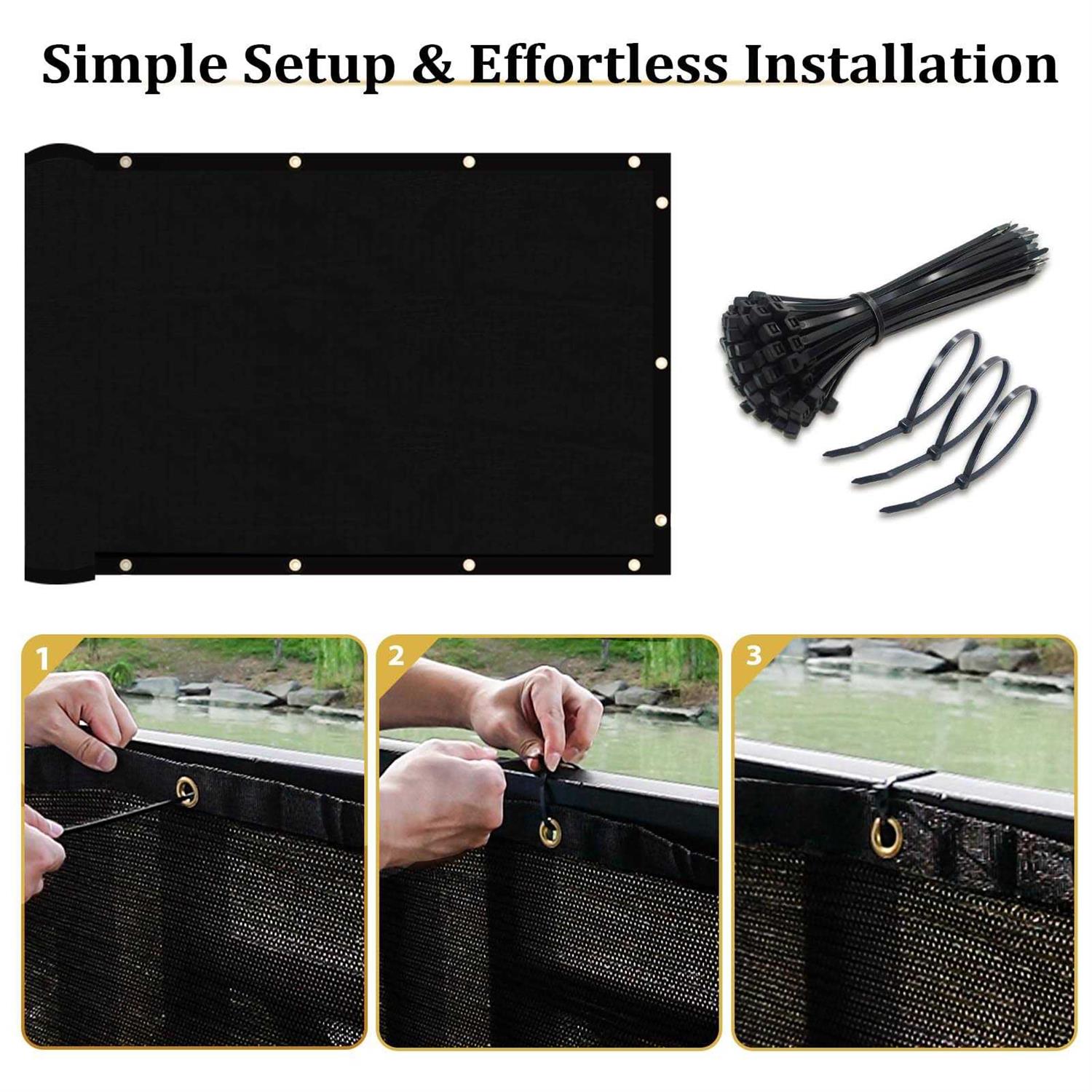 Shade&beyond 50′ Fence Privacy Screen Heavy Duty Gsm Fencing Mesh Shade Net Cover For Wall Garden Yard Outdoor - Inhomebuy