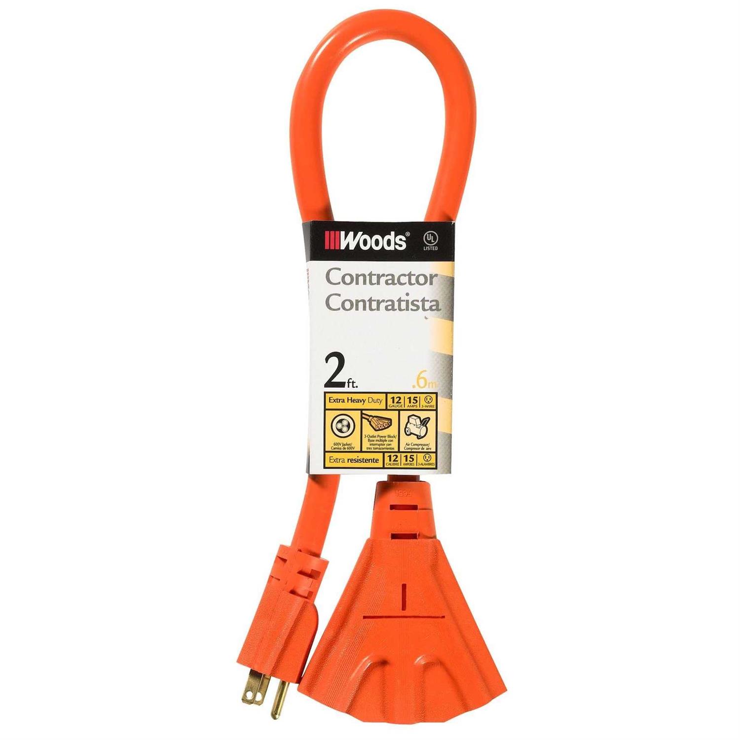 Woods 990547 16/2 SVT Small Appliance Extension Cord - Inhomebuy