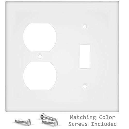 Enerlites 2-Gang Decorator/GFCI Outlet Wall Plate 8832 - Inhomebuy