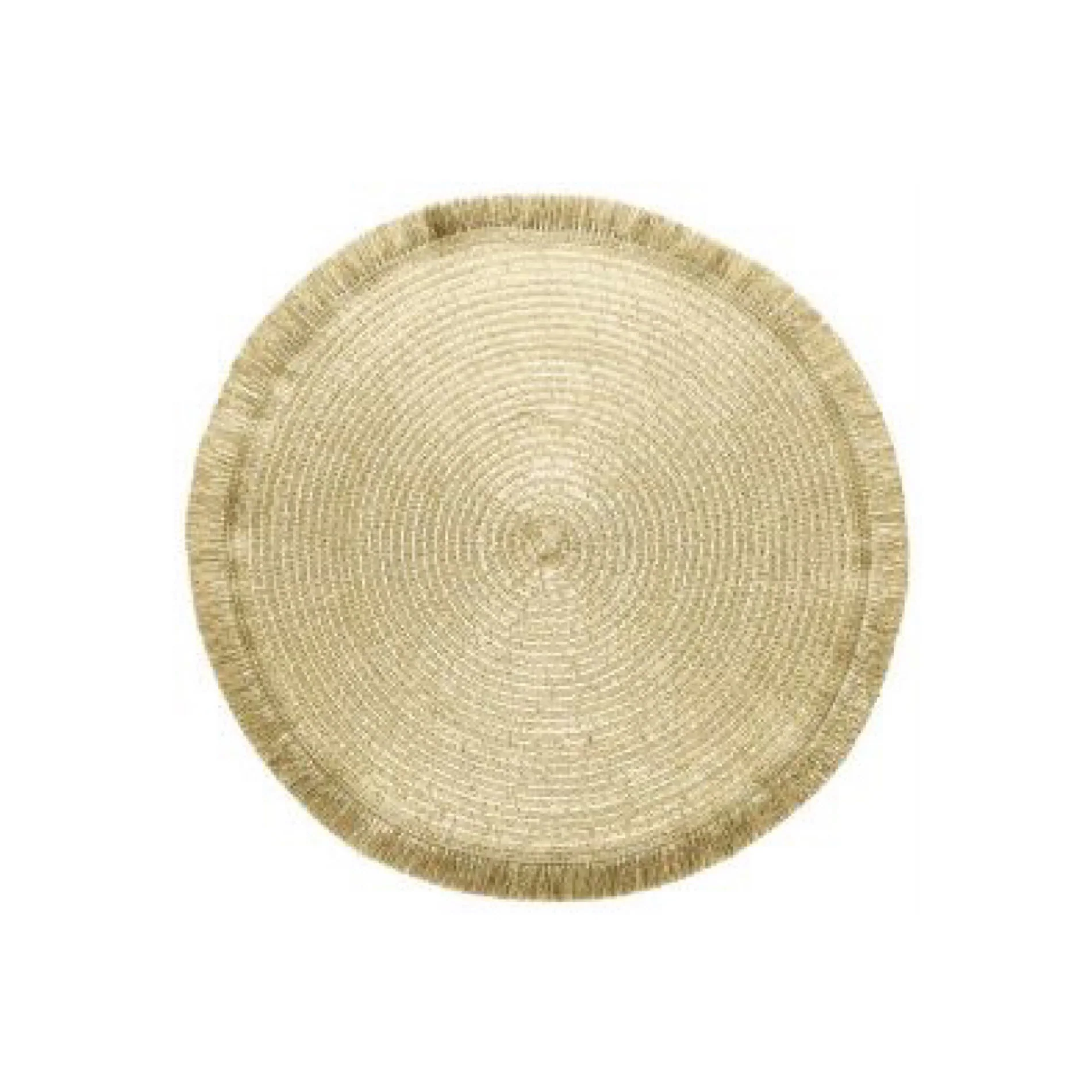 Placemat with fringes 38 cm Lurex Rosa Set 6pcs - Inhomebuy